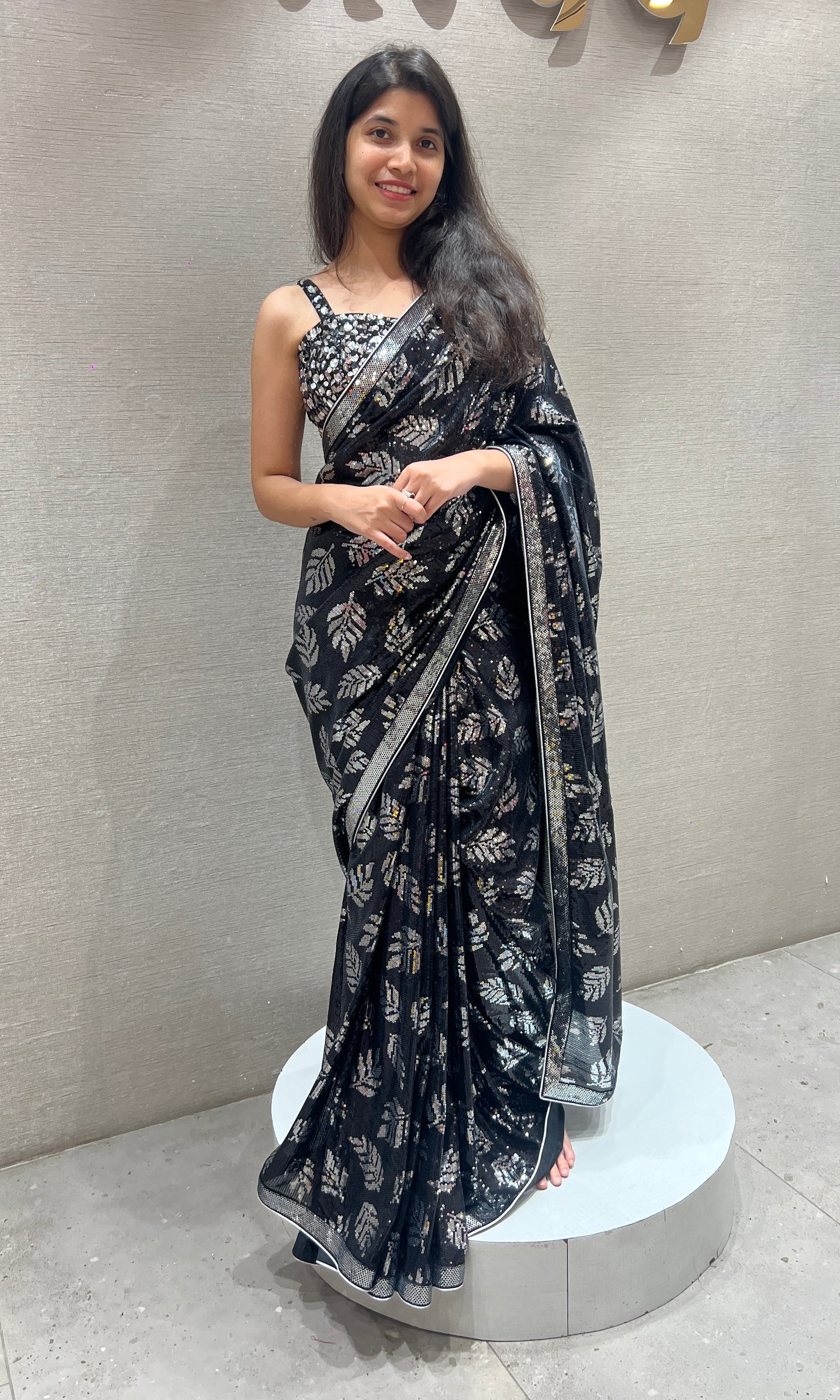 Saree with stitched Blouse