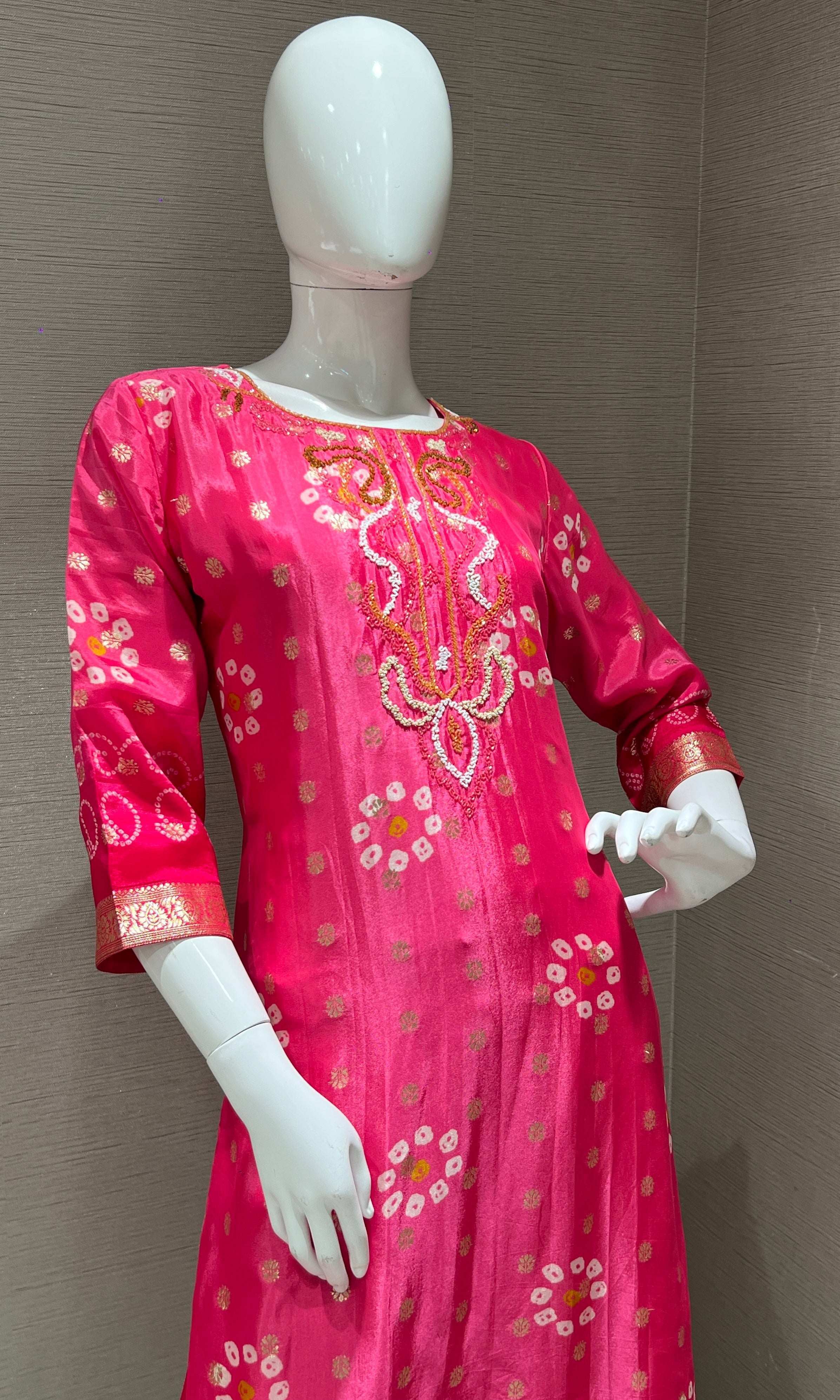 Pink Printed Kurti top