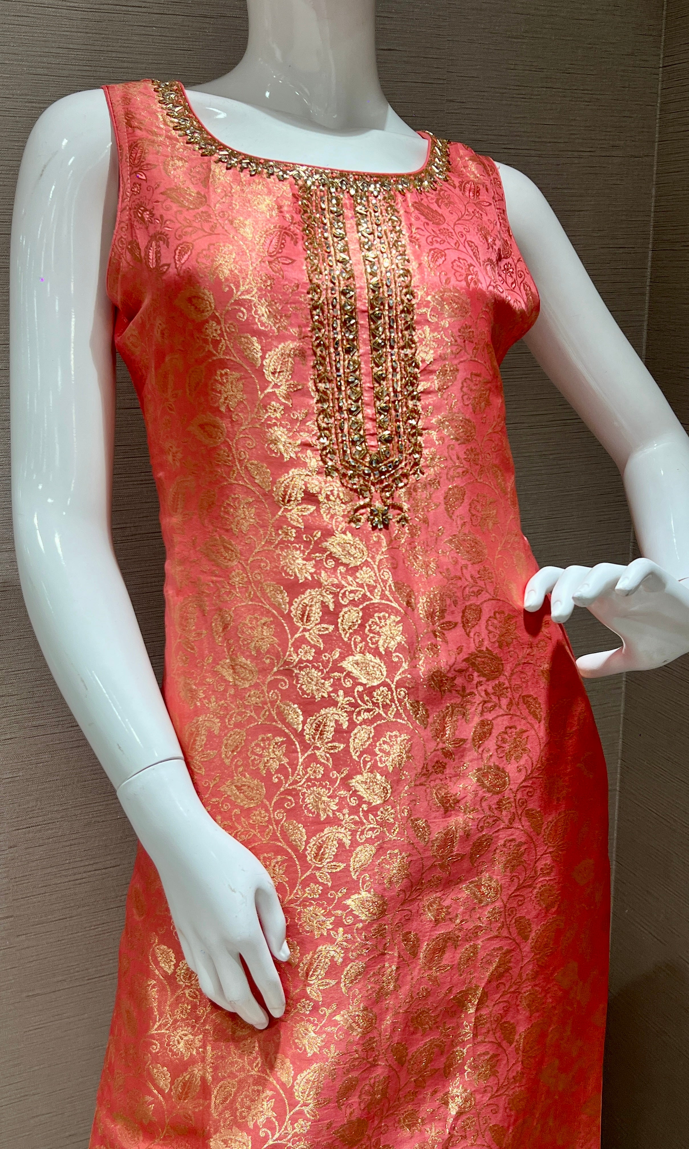 Baby Pink kurta set with banarasi dupatta