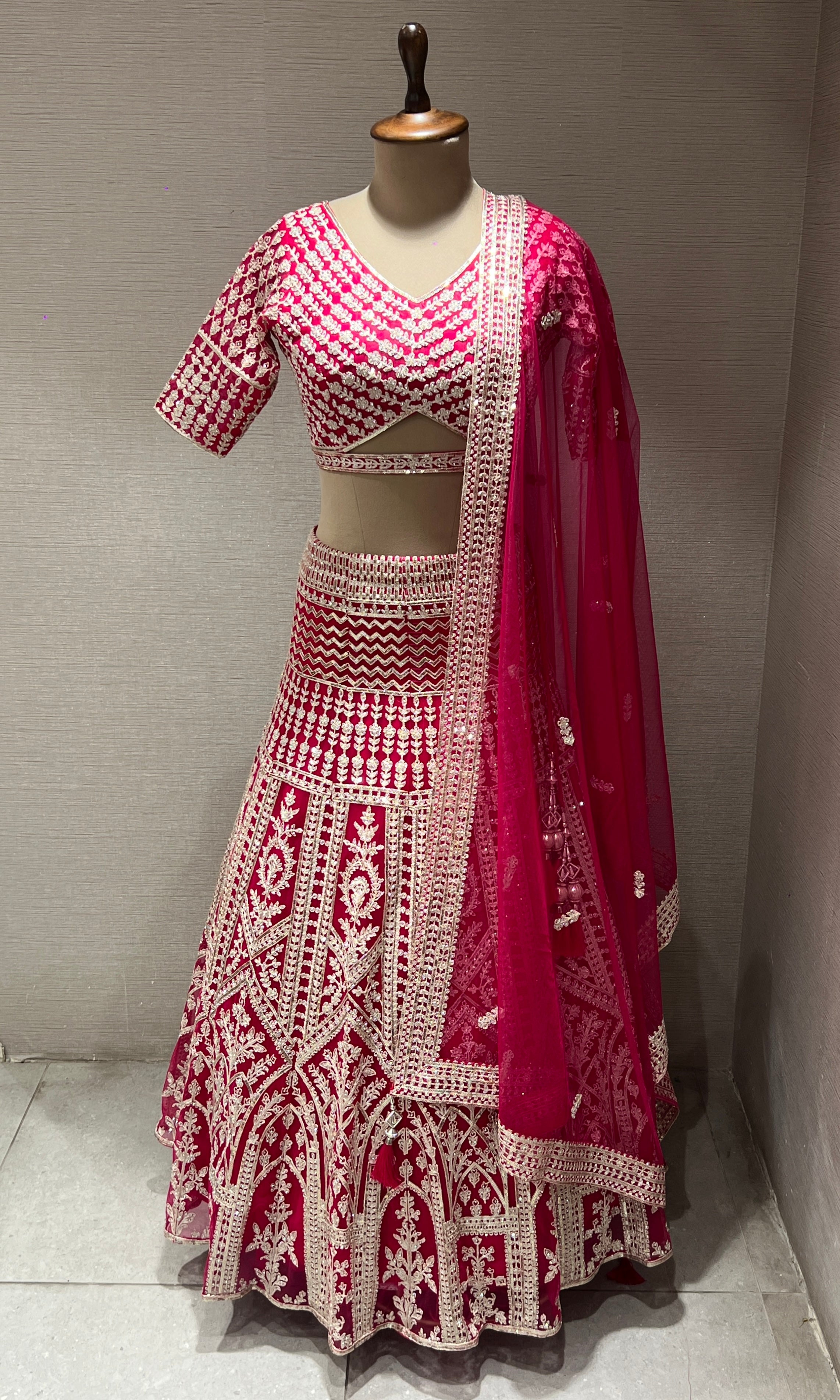 PINK LEHENGA WITH INTRICATE EMBROIDERY