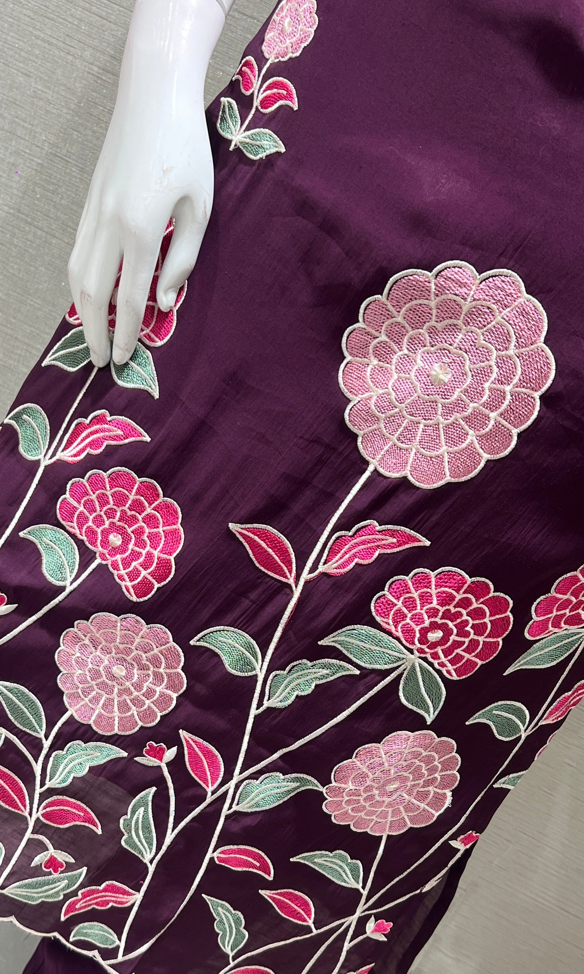 Wine FLORAL kurta set