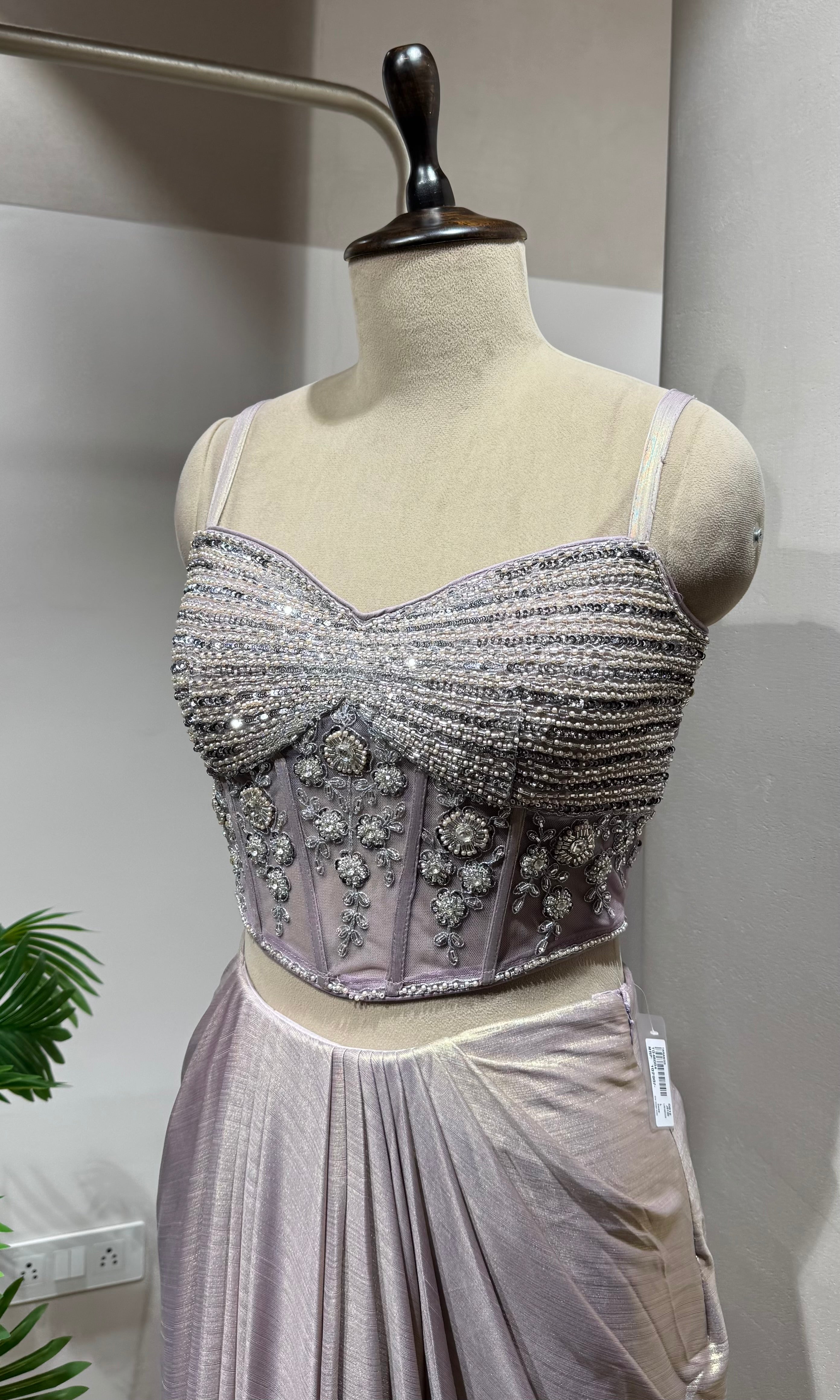 Lavender Luxe Indo-Western Cape Set