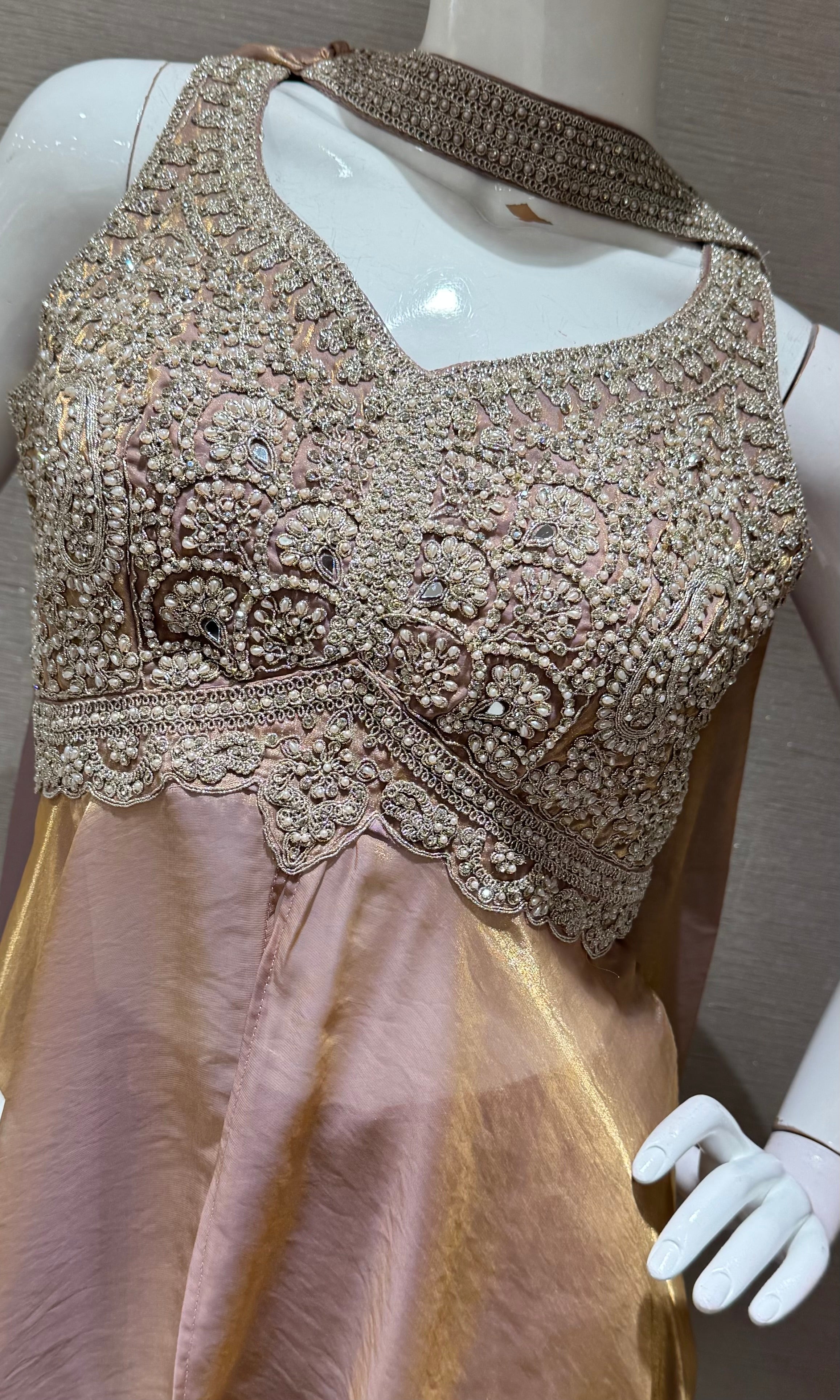 Moee Shimmer Tissue Anarkali & Palazzo set