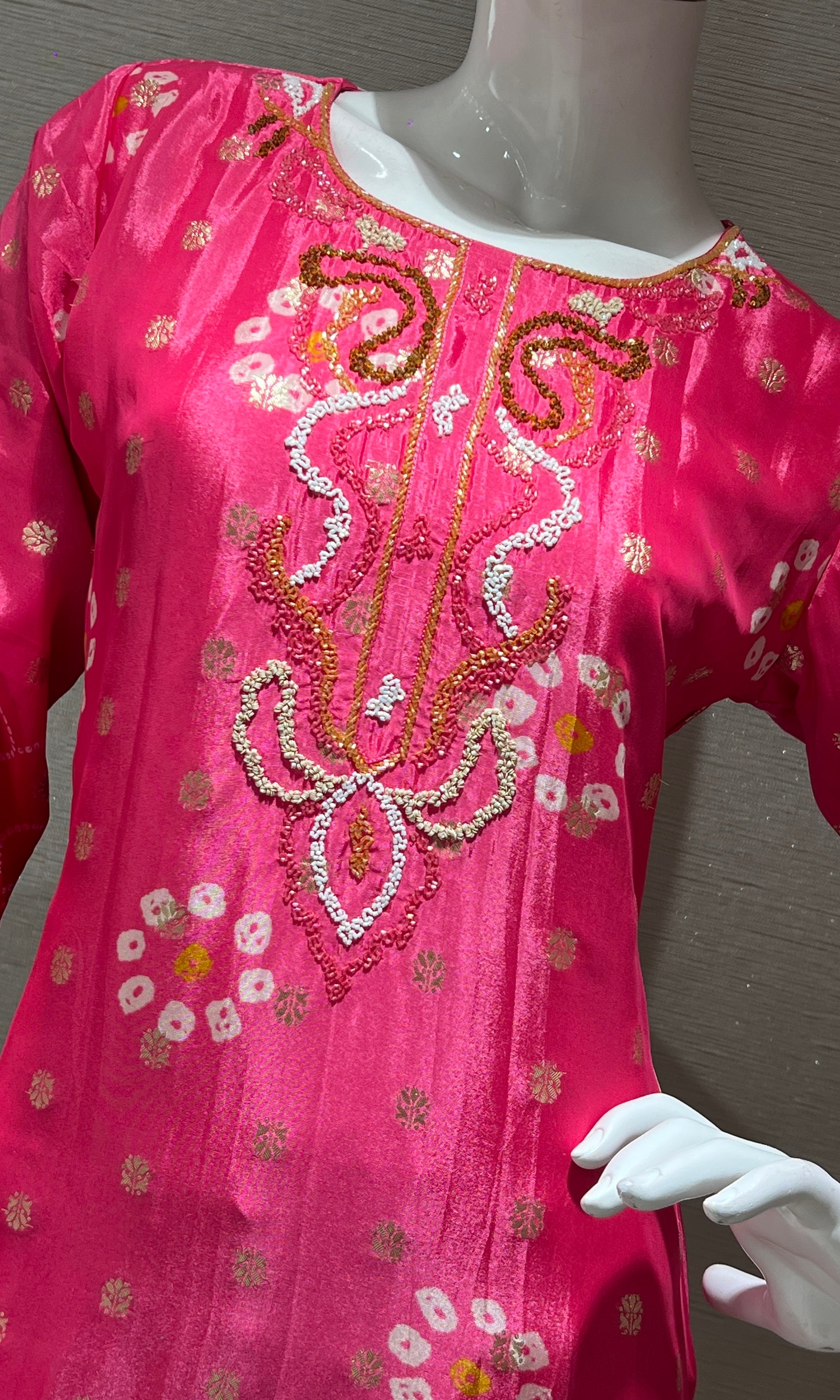 Pink Printed Kurti top