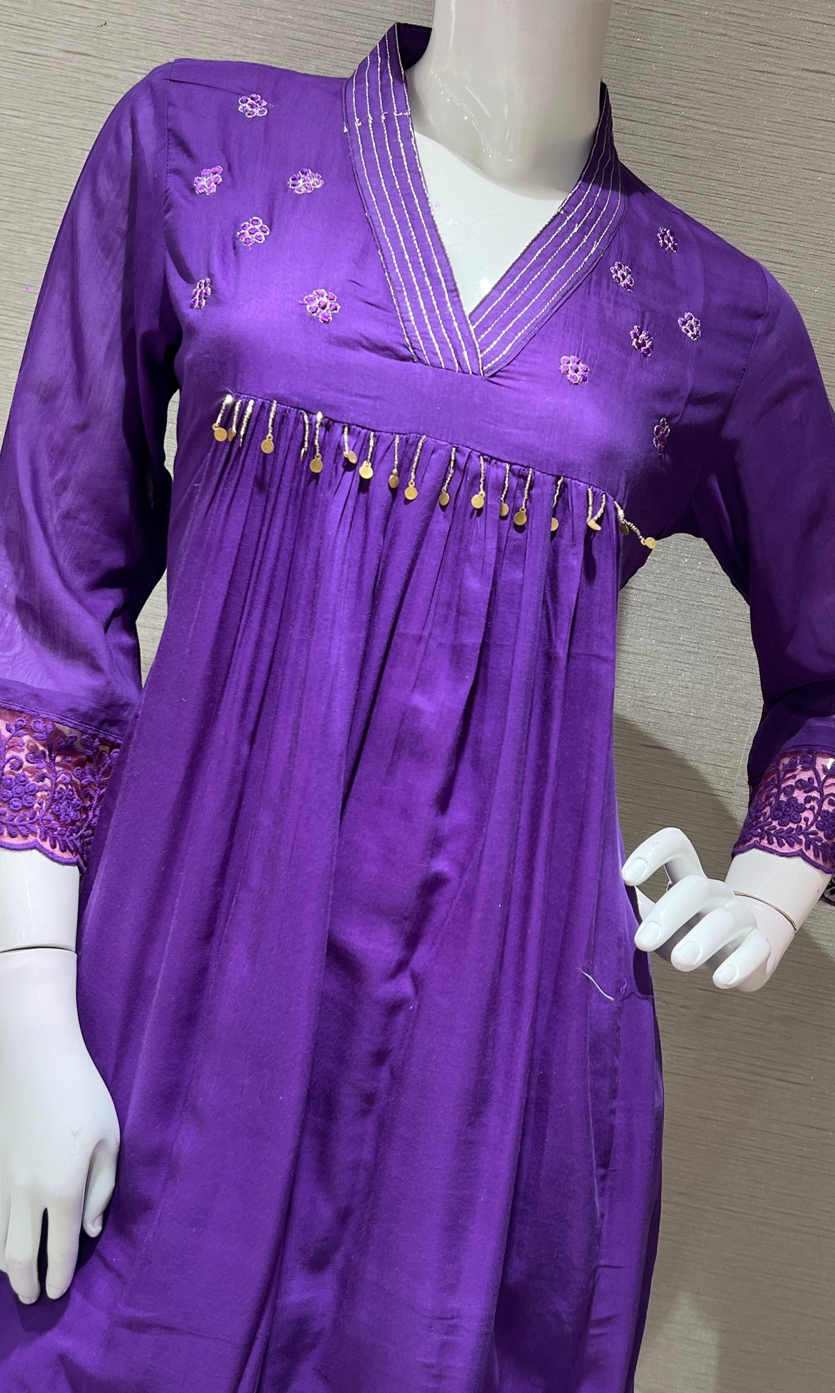 Purple kurta set
