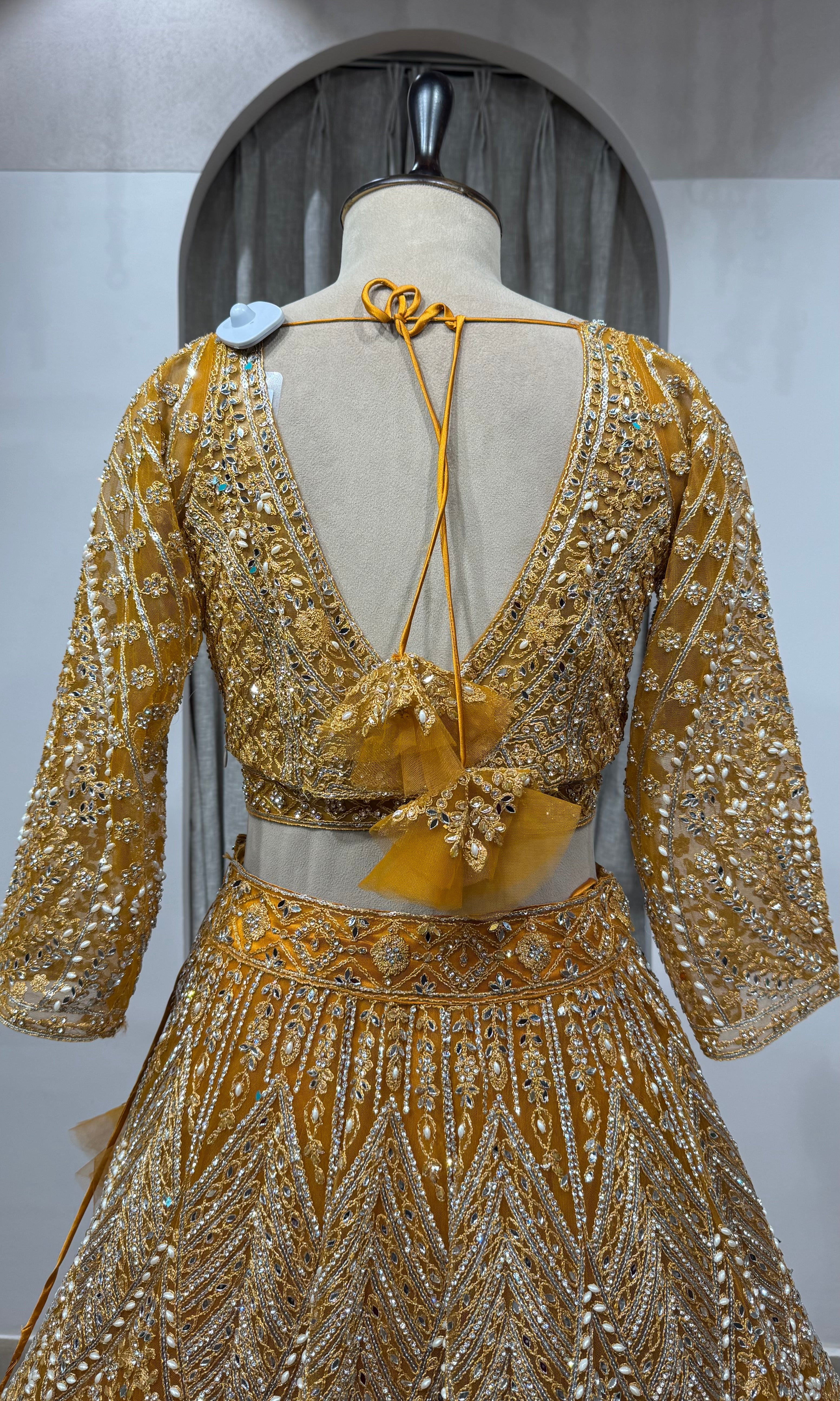 Mustard Yellow Georgette Lehenga Choli