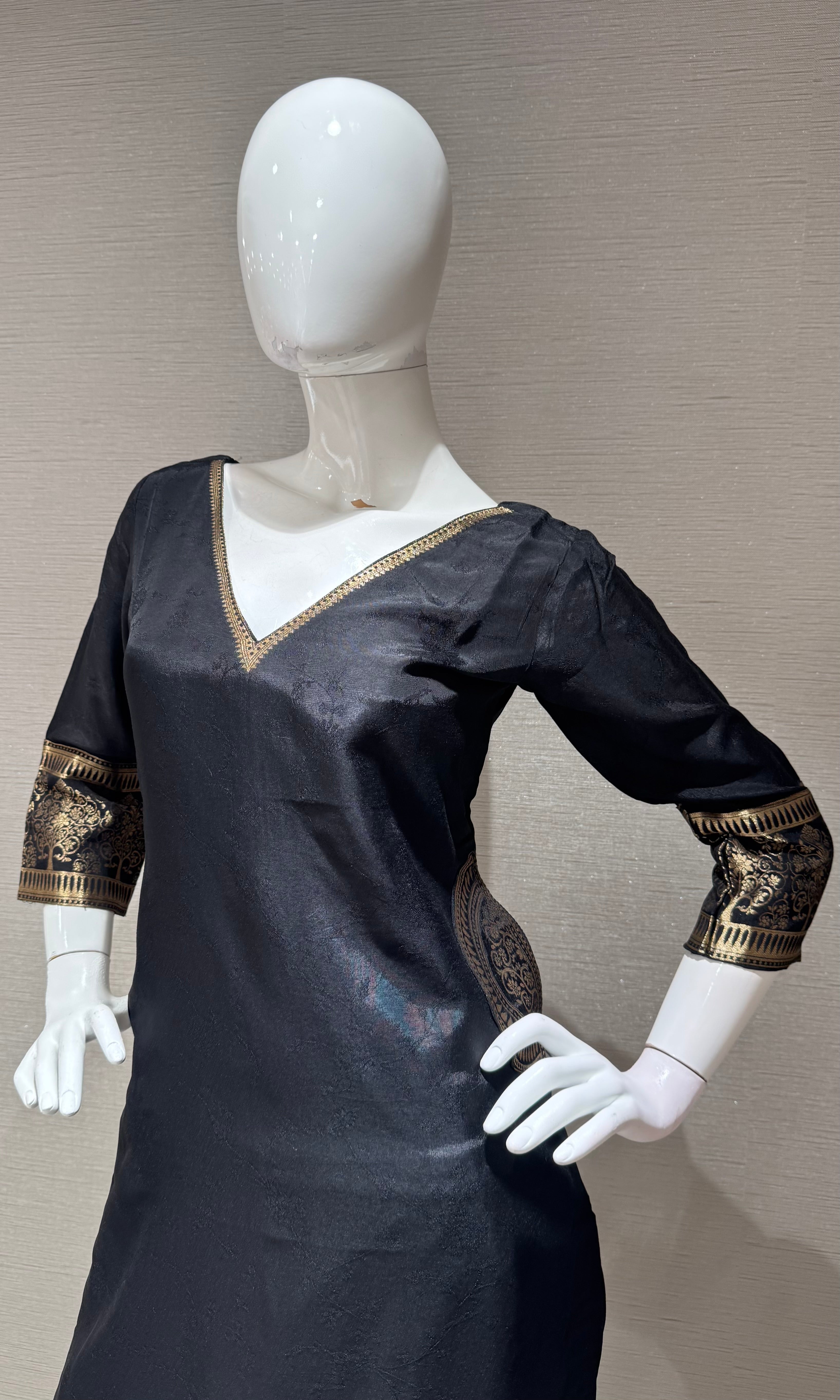 Classic Black & Gold Salwar Kurta set