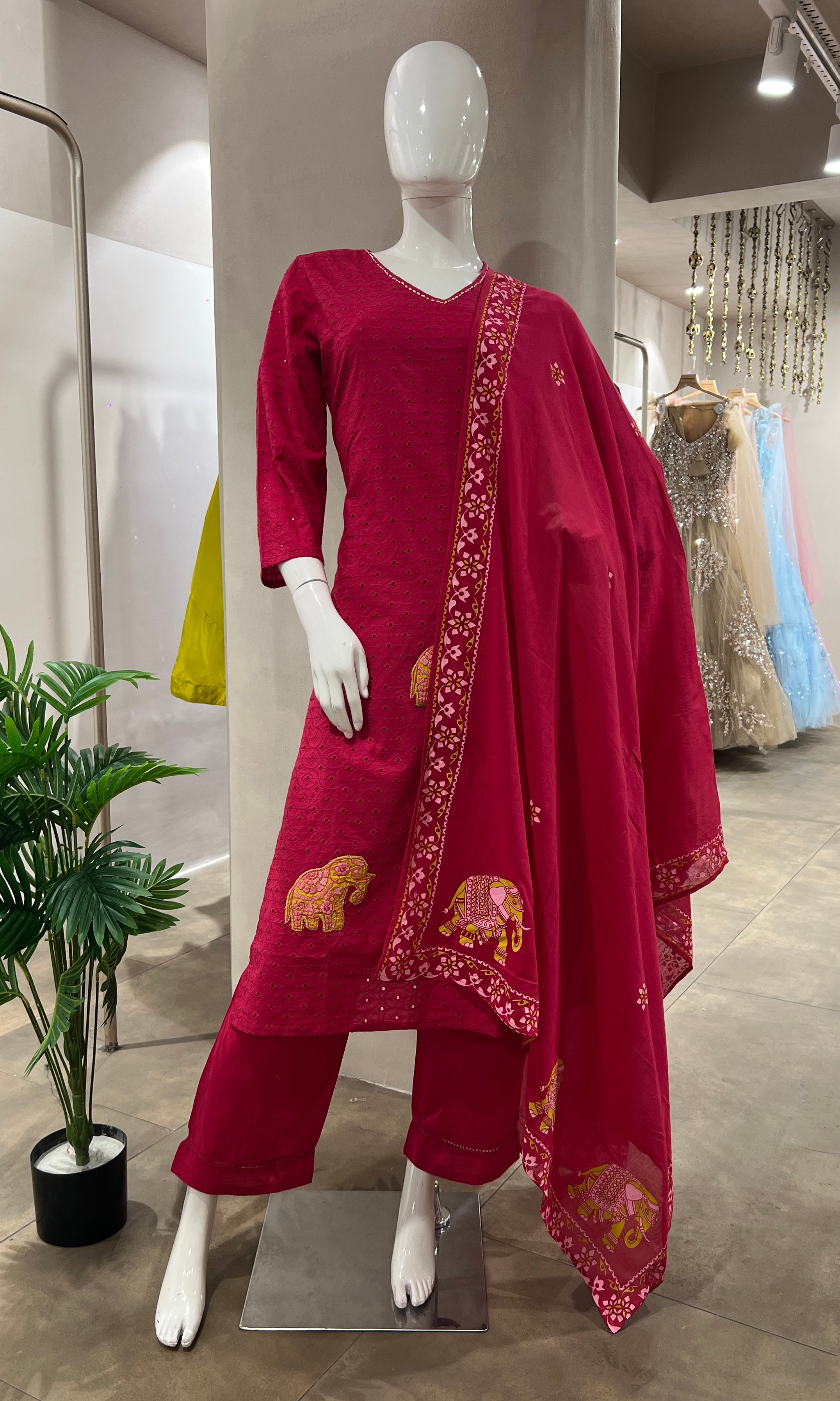 PINK ETHNIC KURTA SET