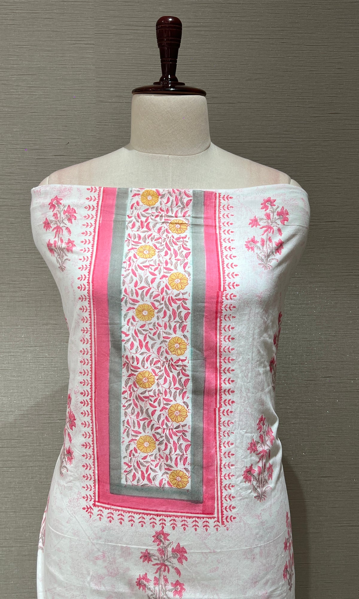 Pink dress material
