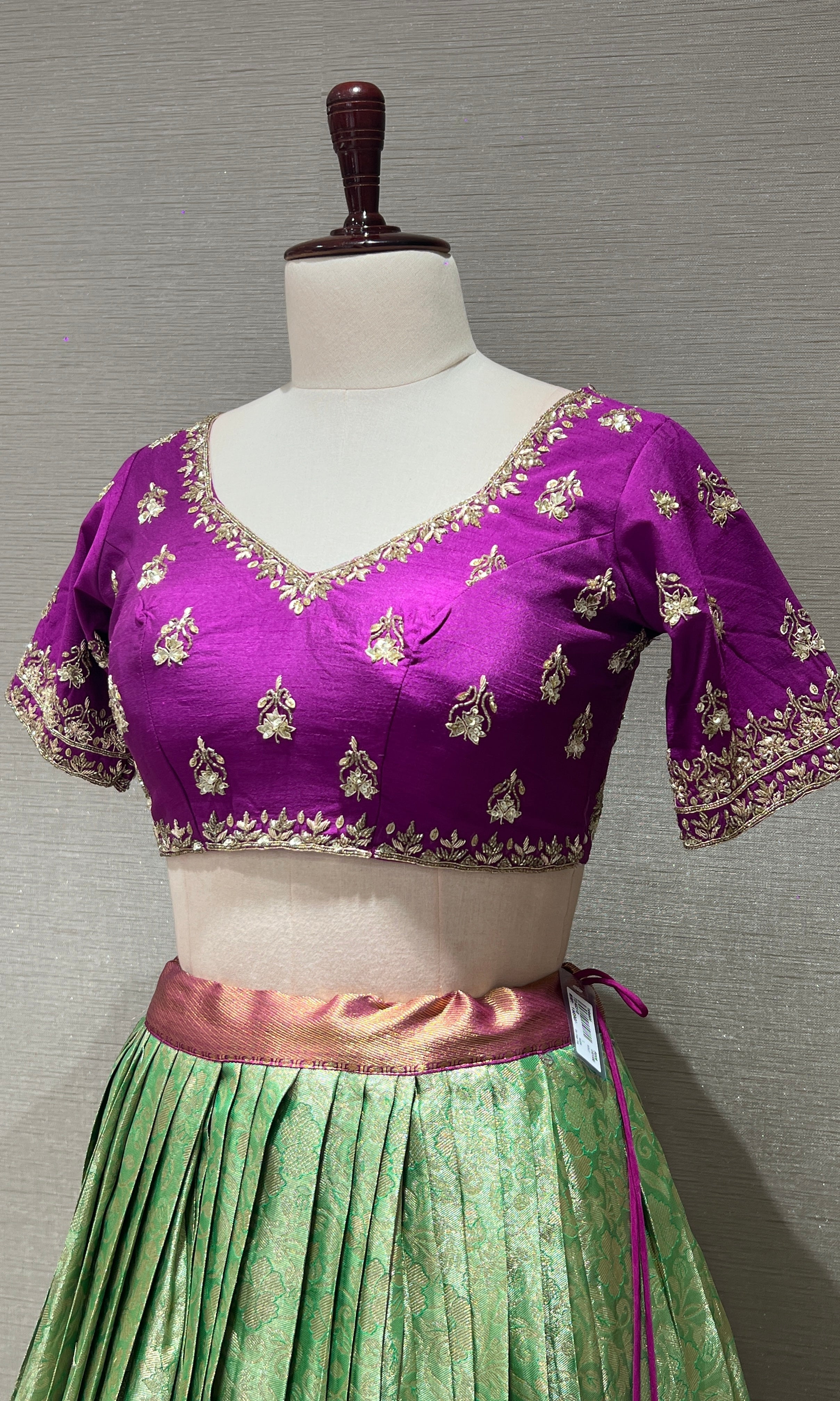Violet Pattu Lehenga