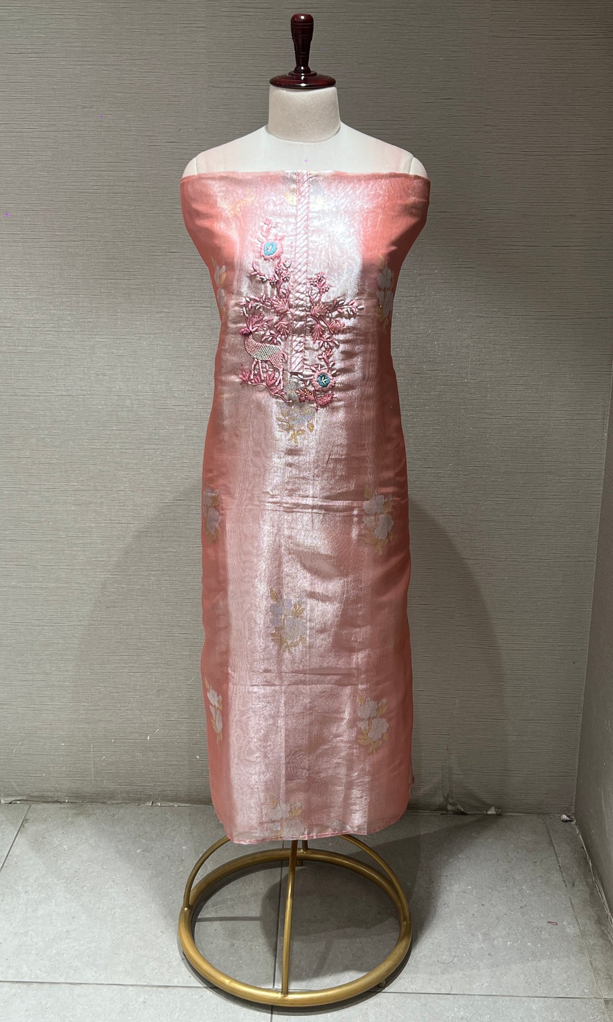 Pink dress material