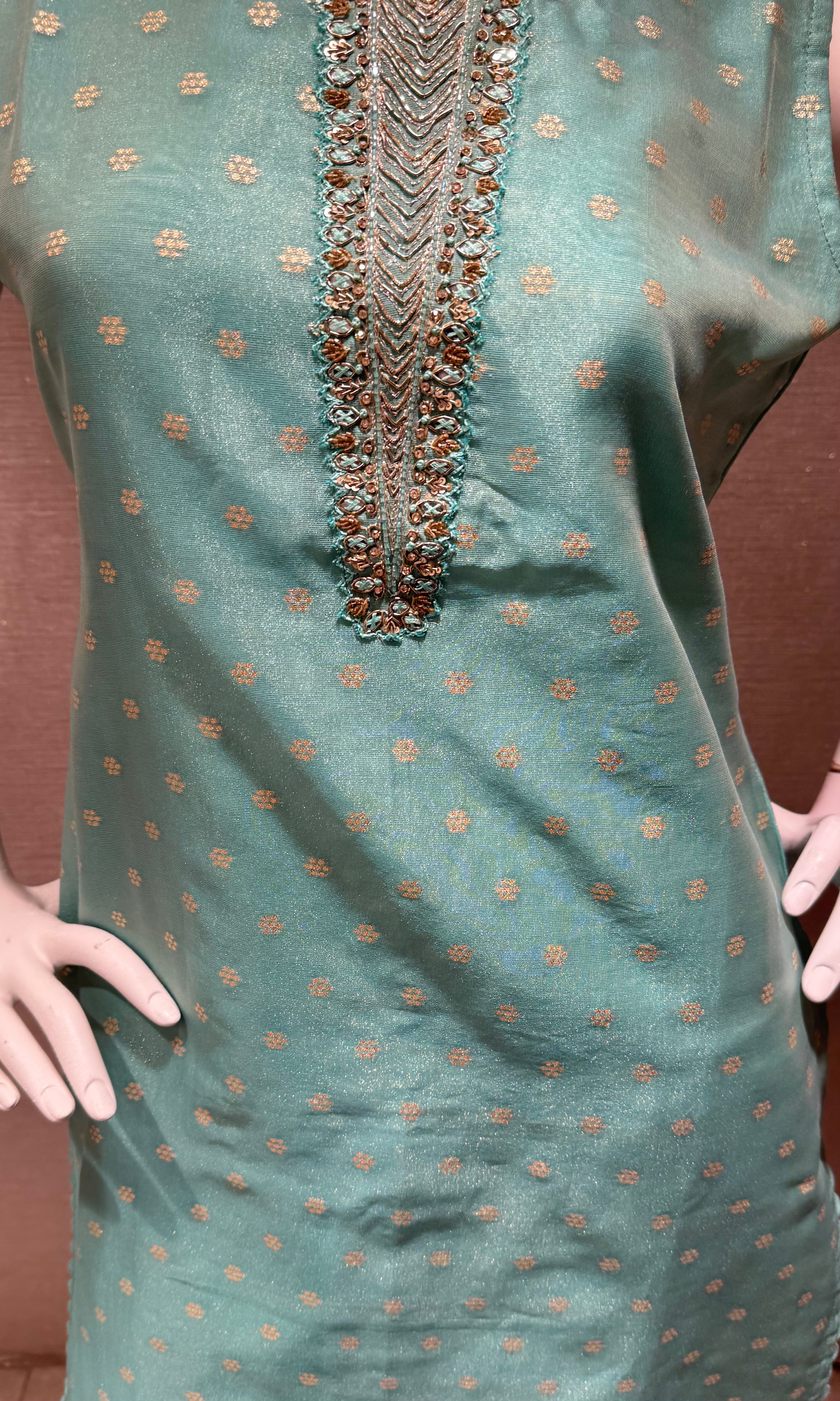 Sea Green Embroidered Salwar Kurta Set