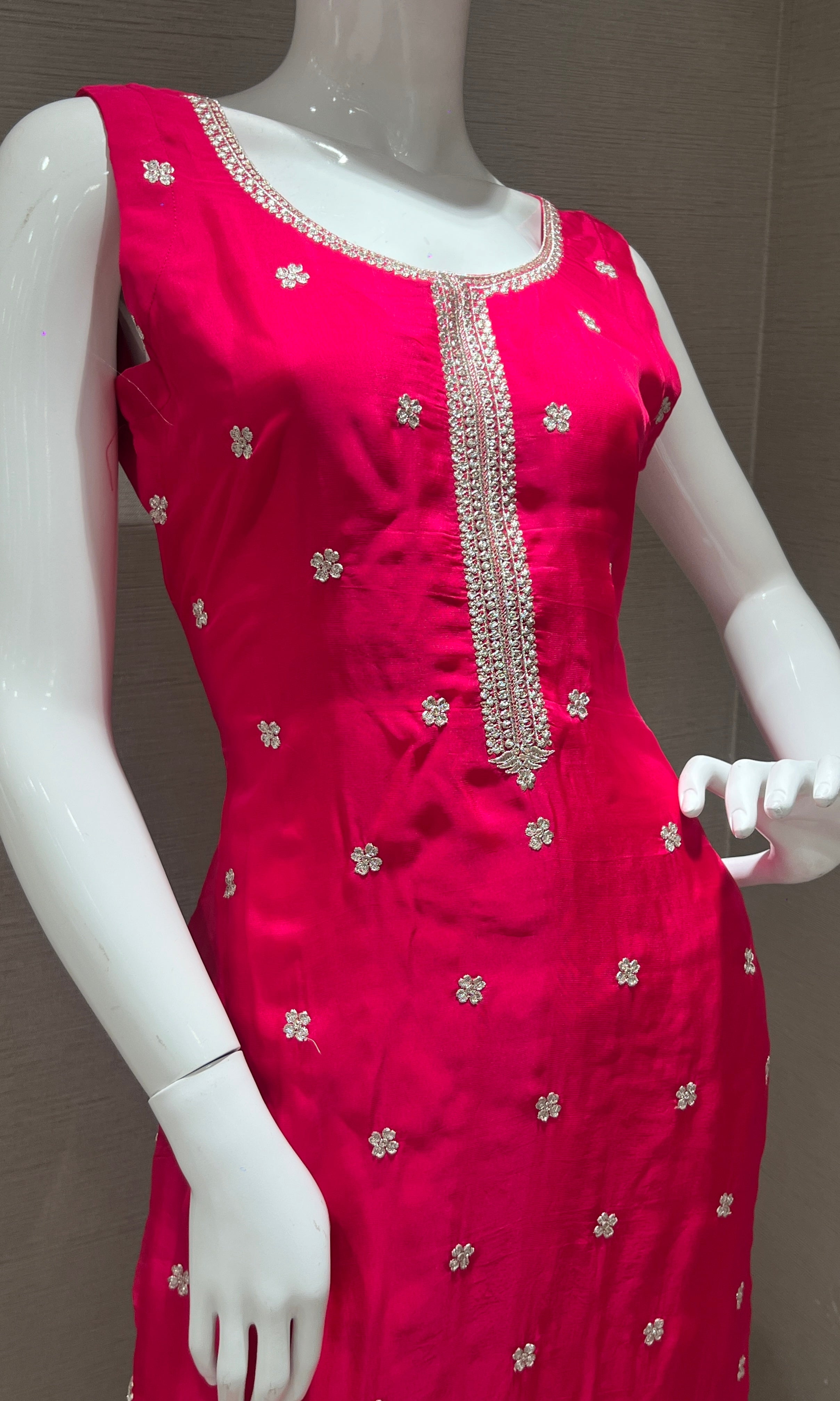 Pink Embroidered Kurta Set
