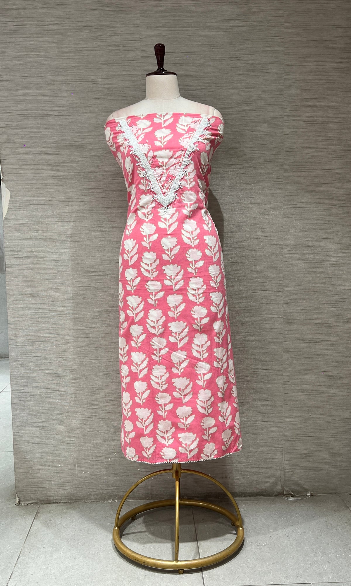 Light pink dress material