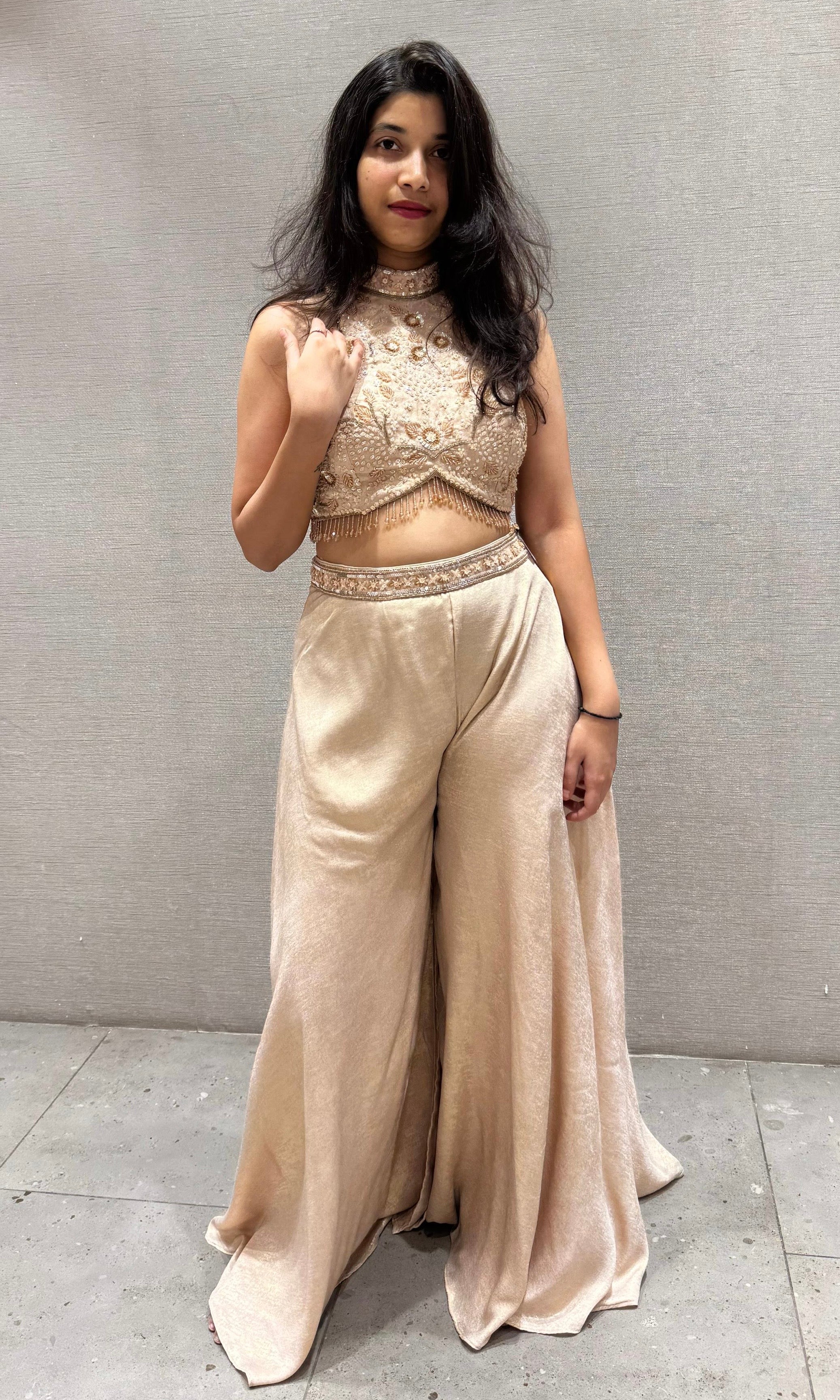 Sequin embellished Gold palazzo