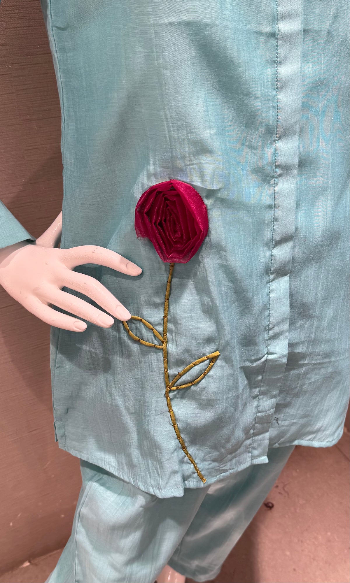 Blue Rose Floral cord set