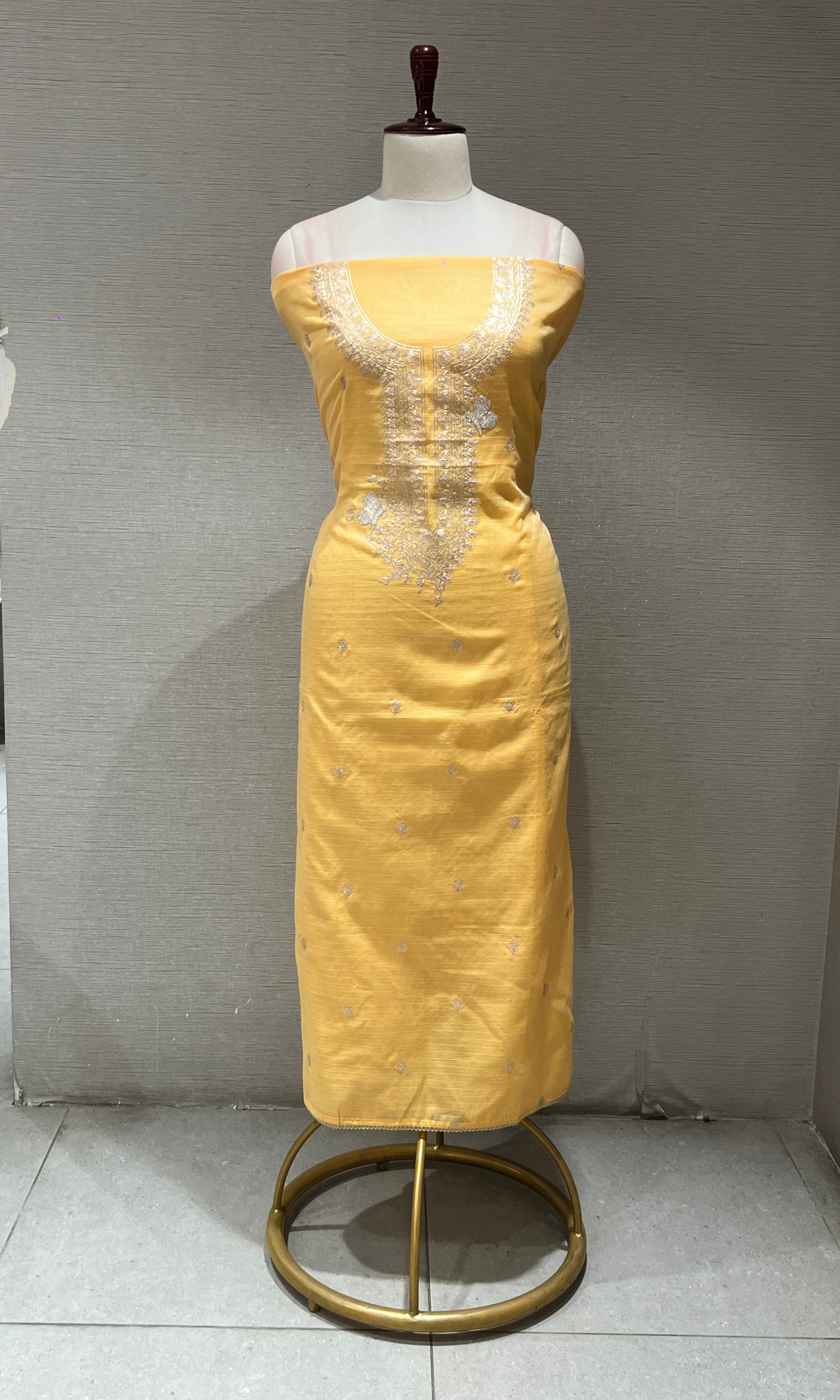Light yellow dress material