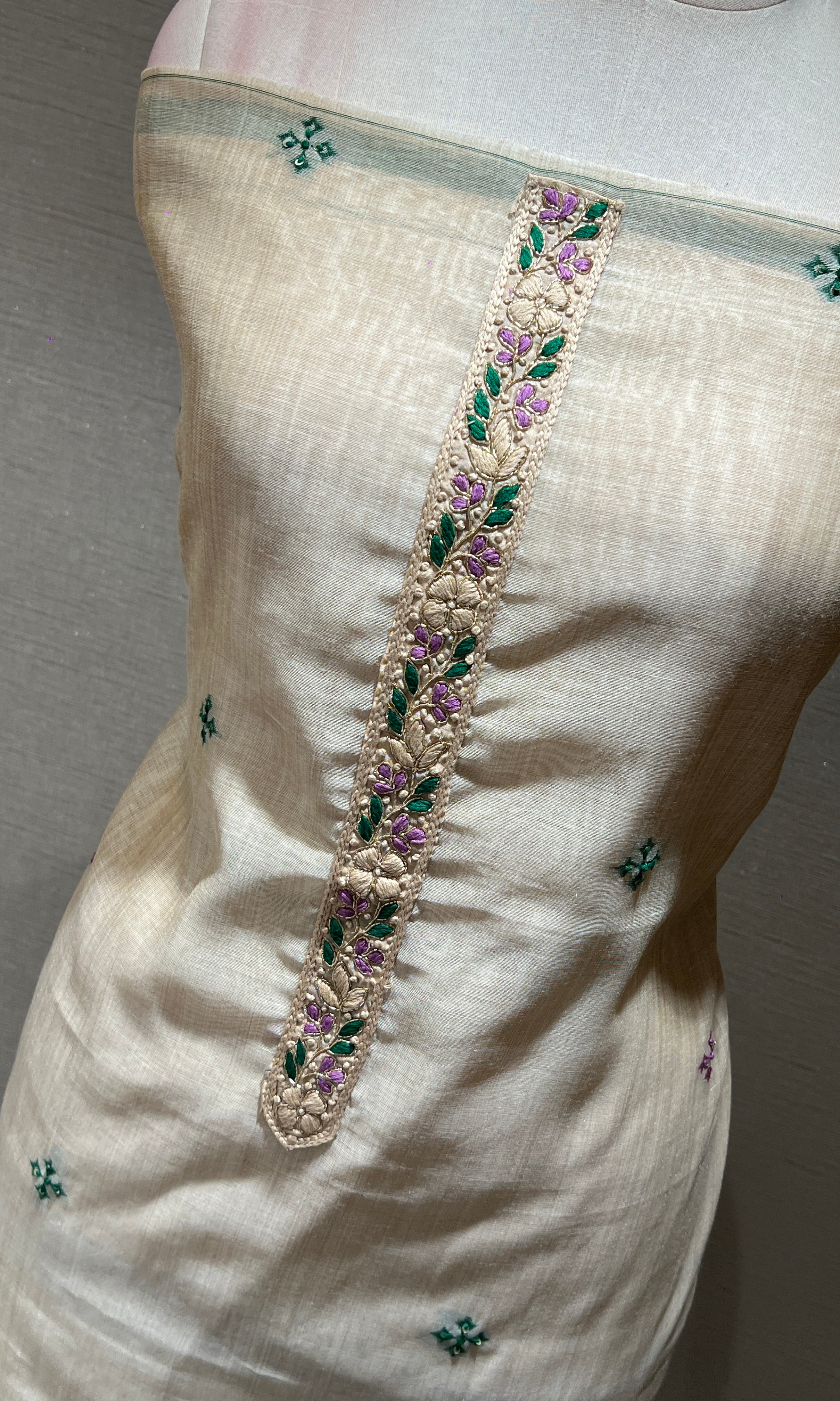 CREAM DRESS MATERIAL