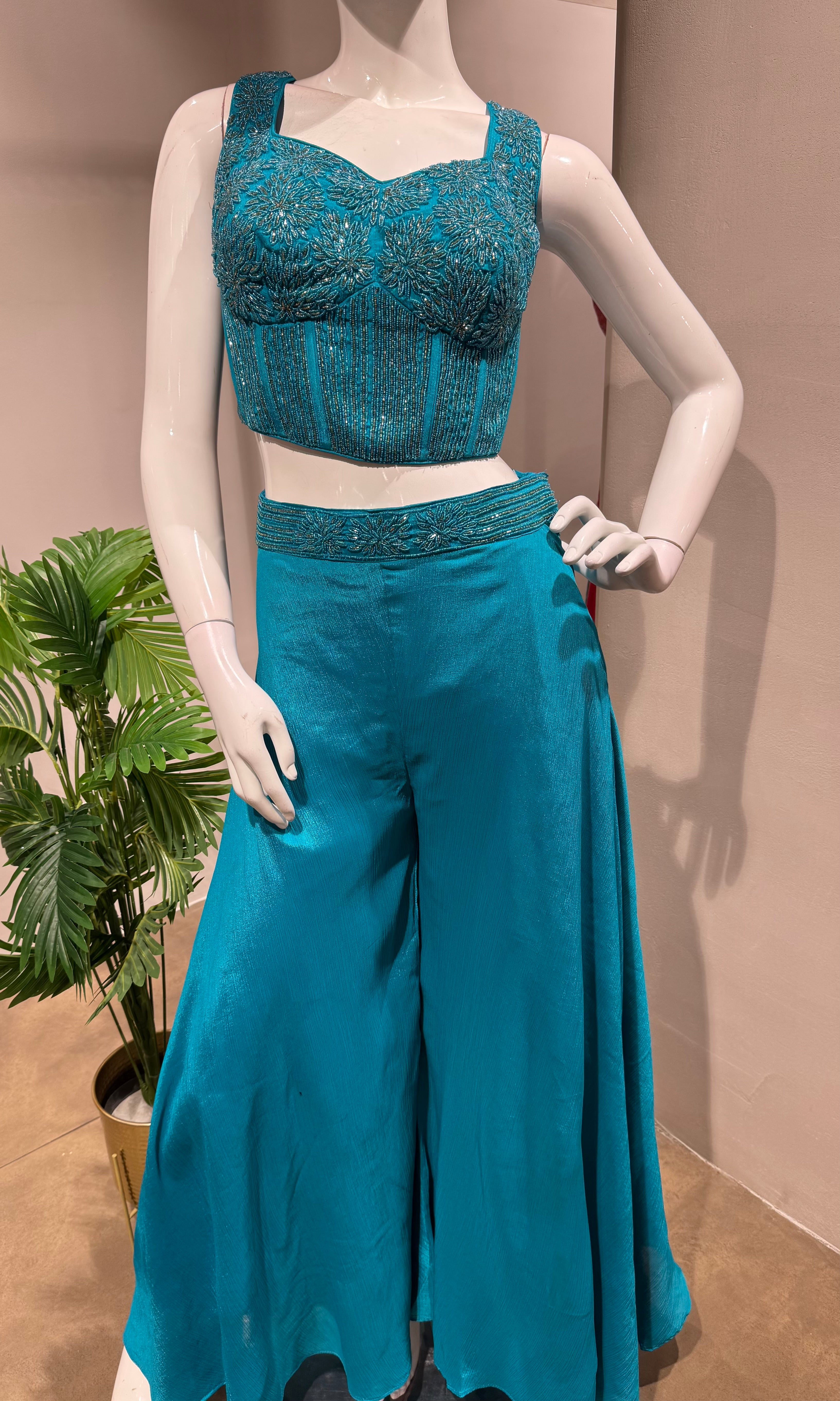 RAMA Georgette Indo Western Set