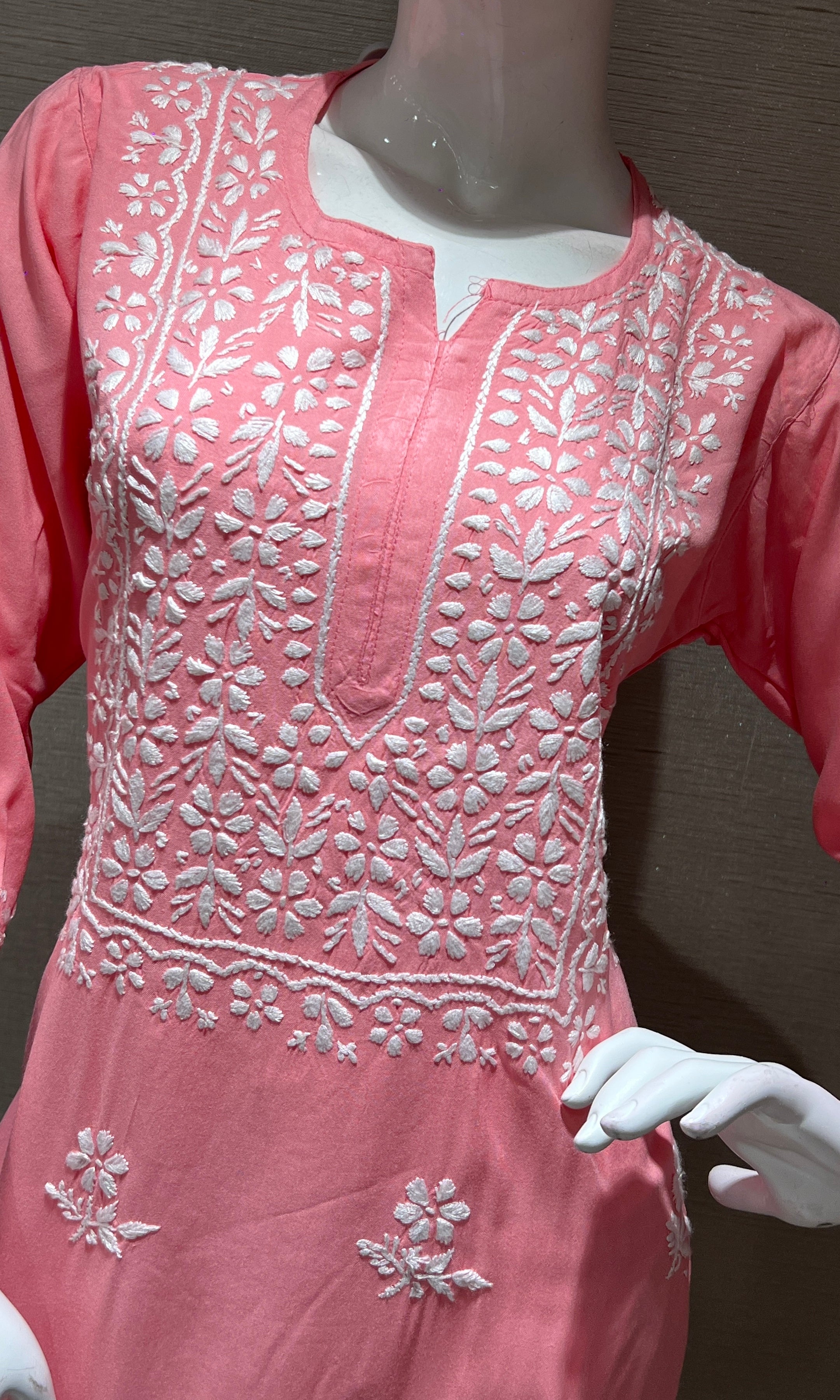 Pink CHINKANKARI KURTA SET