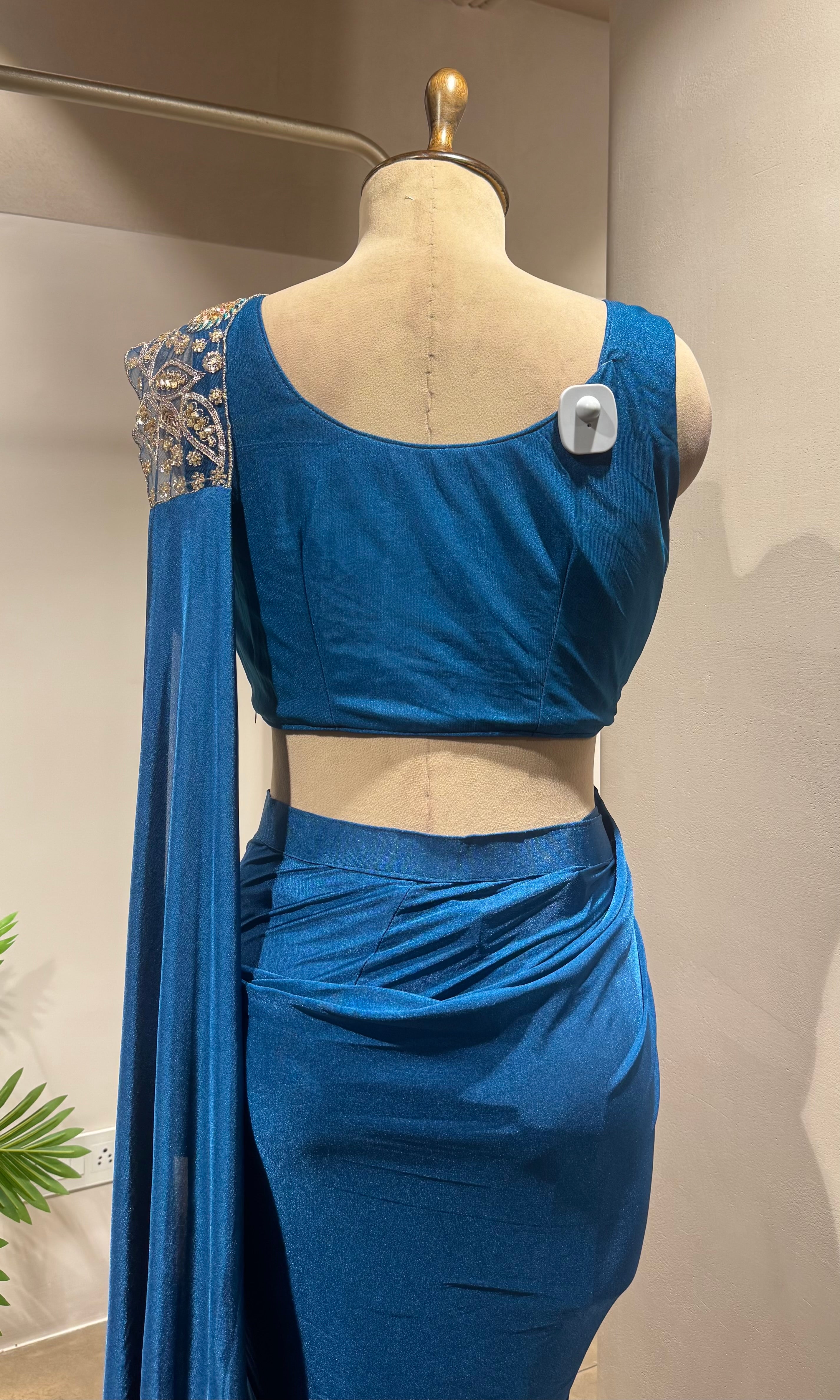 Royal Blue DRAPE Lycra Saree