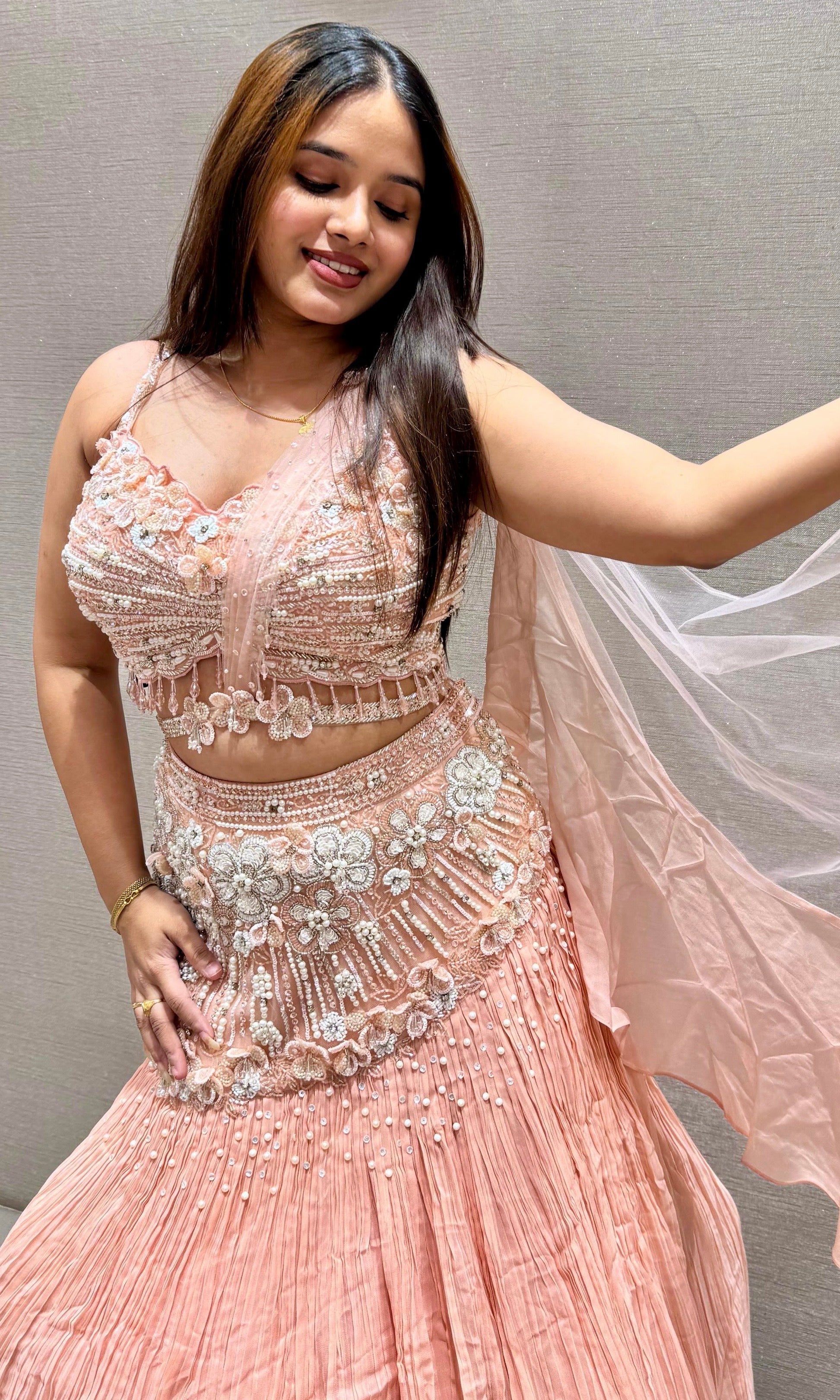 Peach Lehenga
