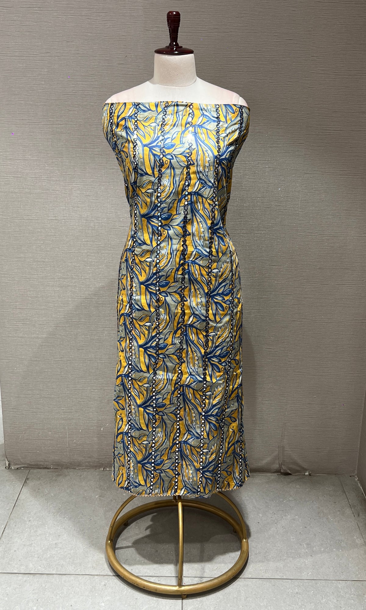 Yellow dress material