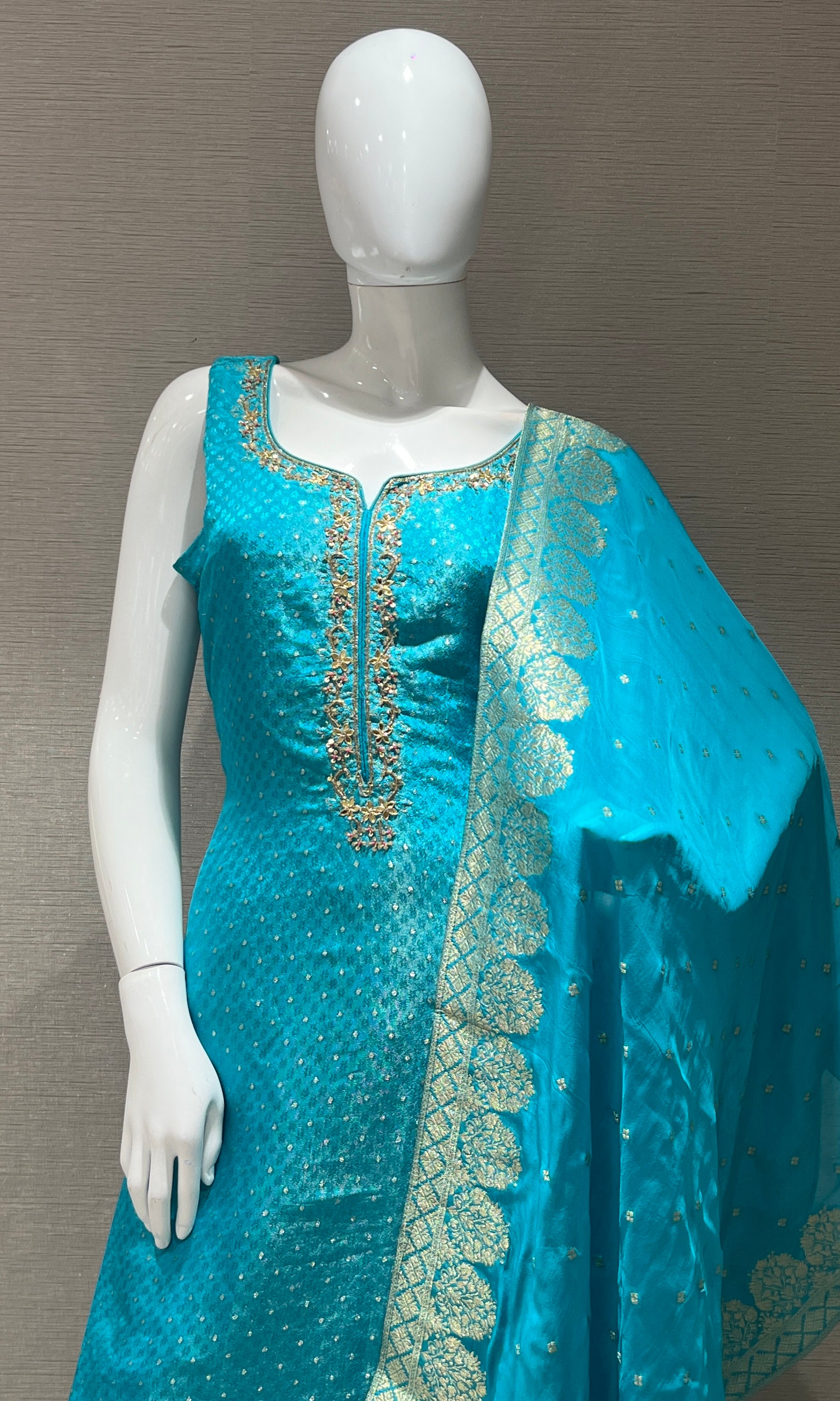 Sea Blue kurta set