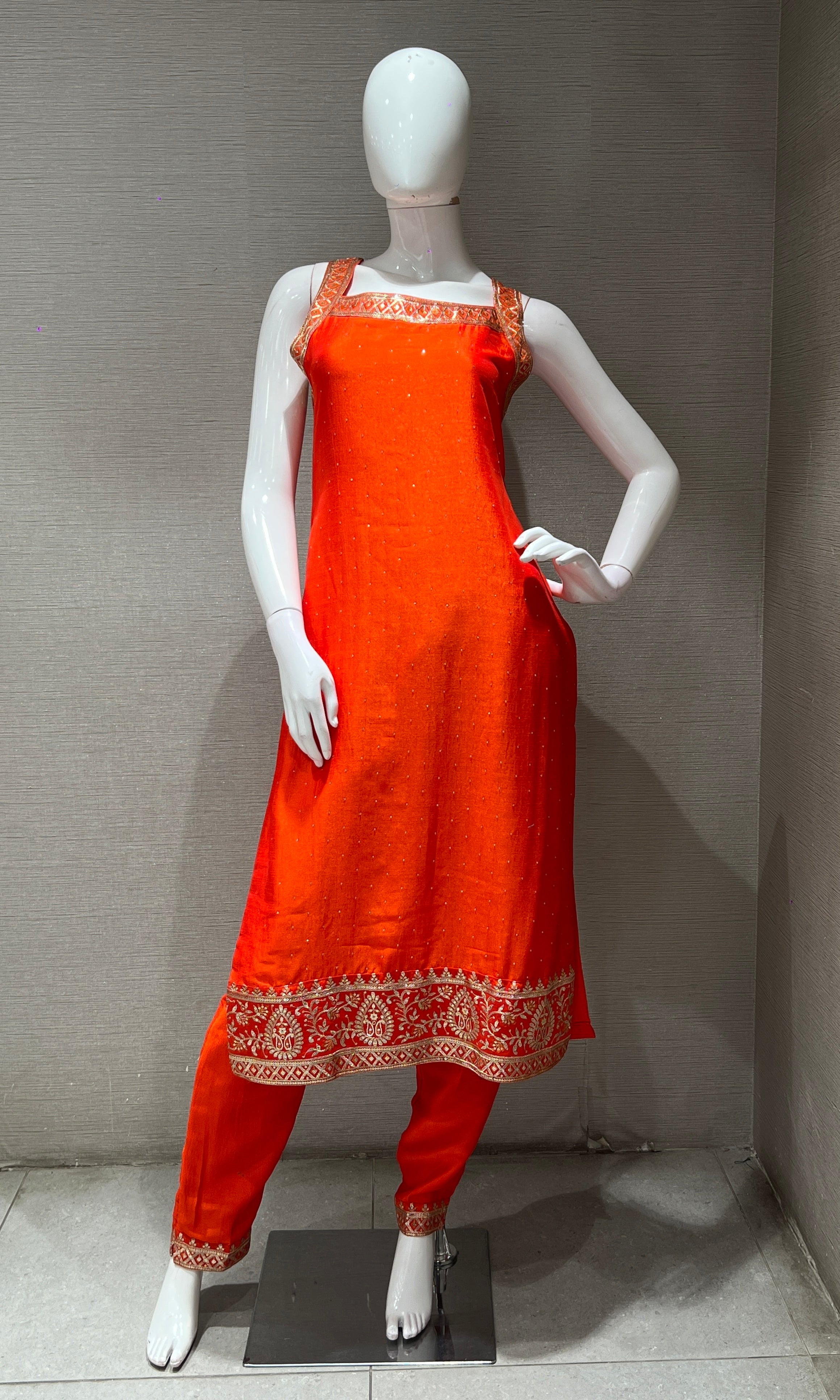 Orange kurta set