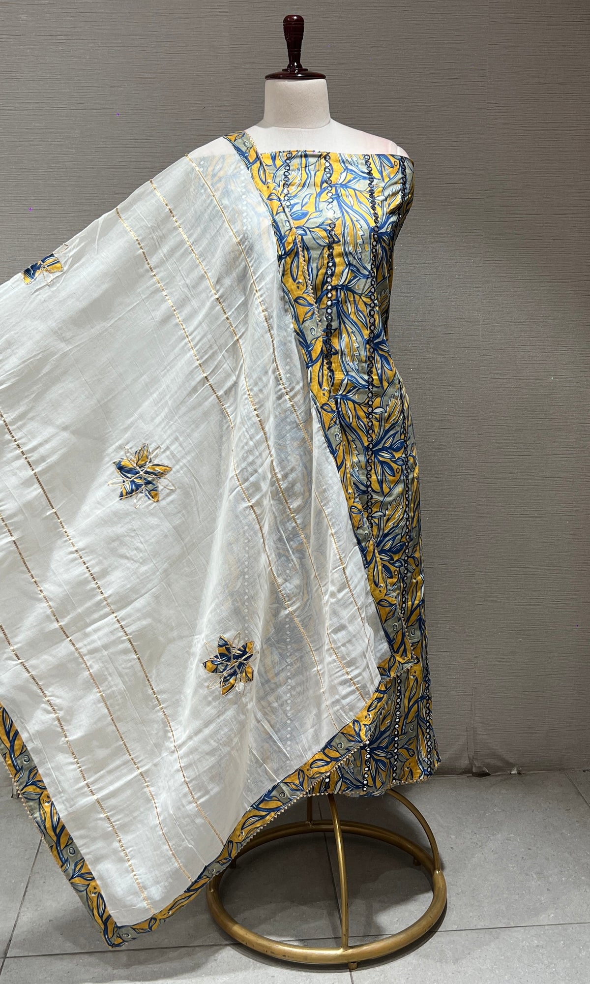 Yellow dress material