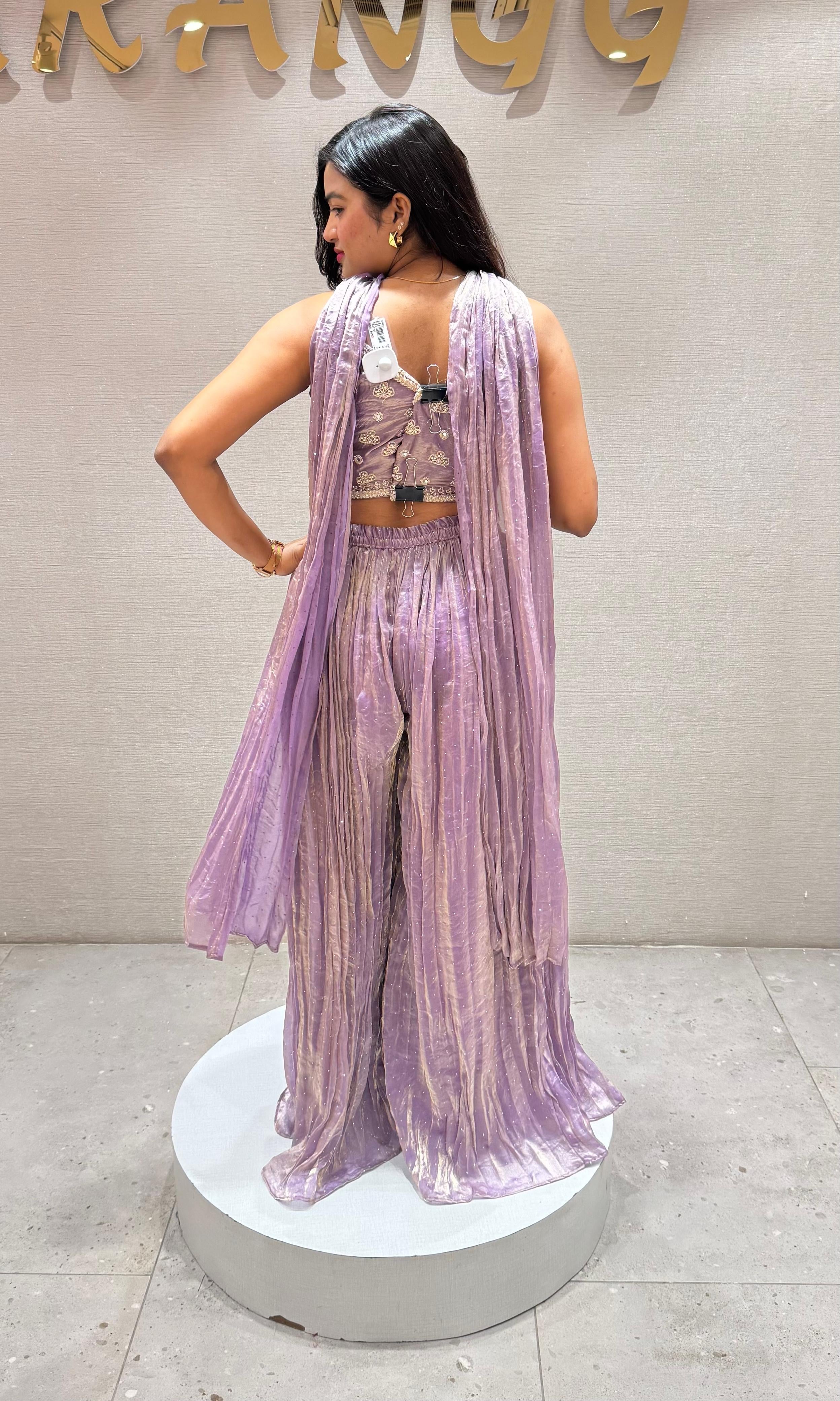Lavender EMBROIDERED palazzo SET