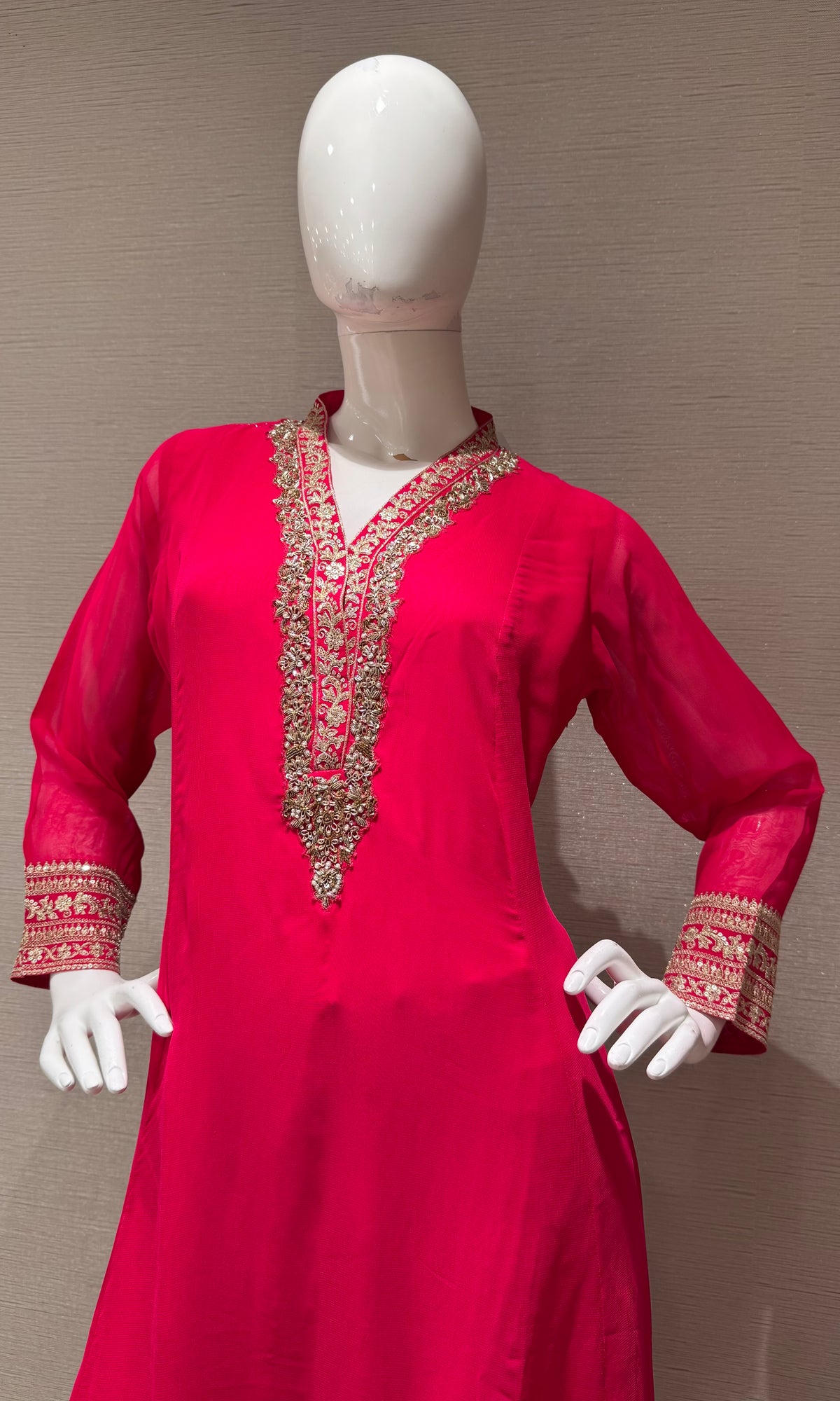 Rani Embroidered Salwar Silk Kurta Set with Dupatta