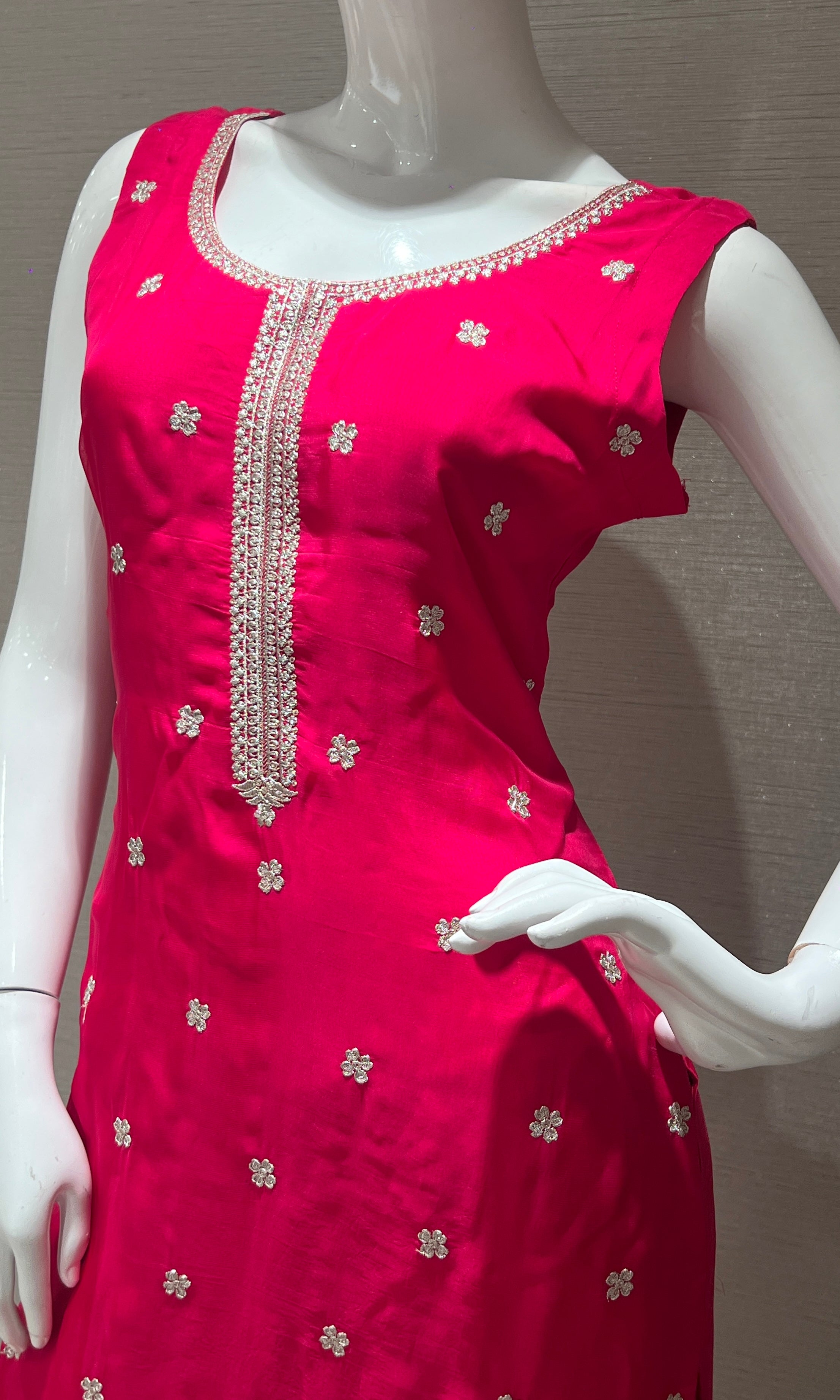 Pink Embroidered Kurta Set