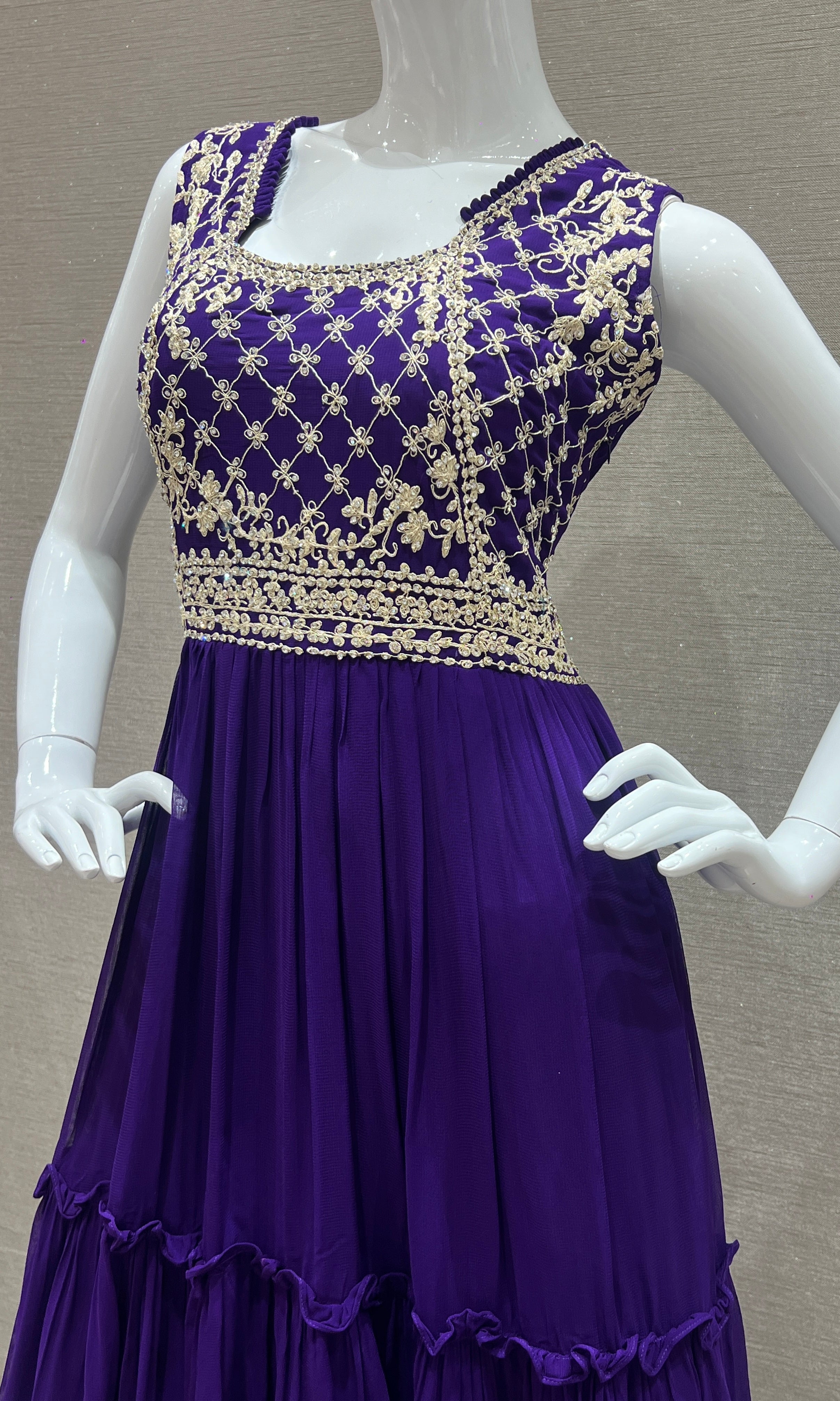 Purple long dress