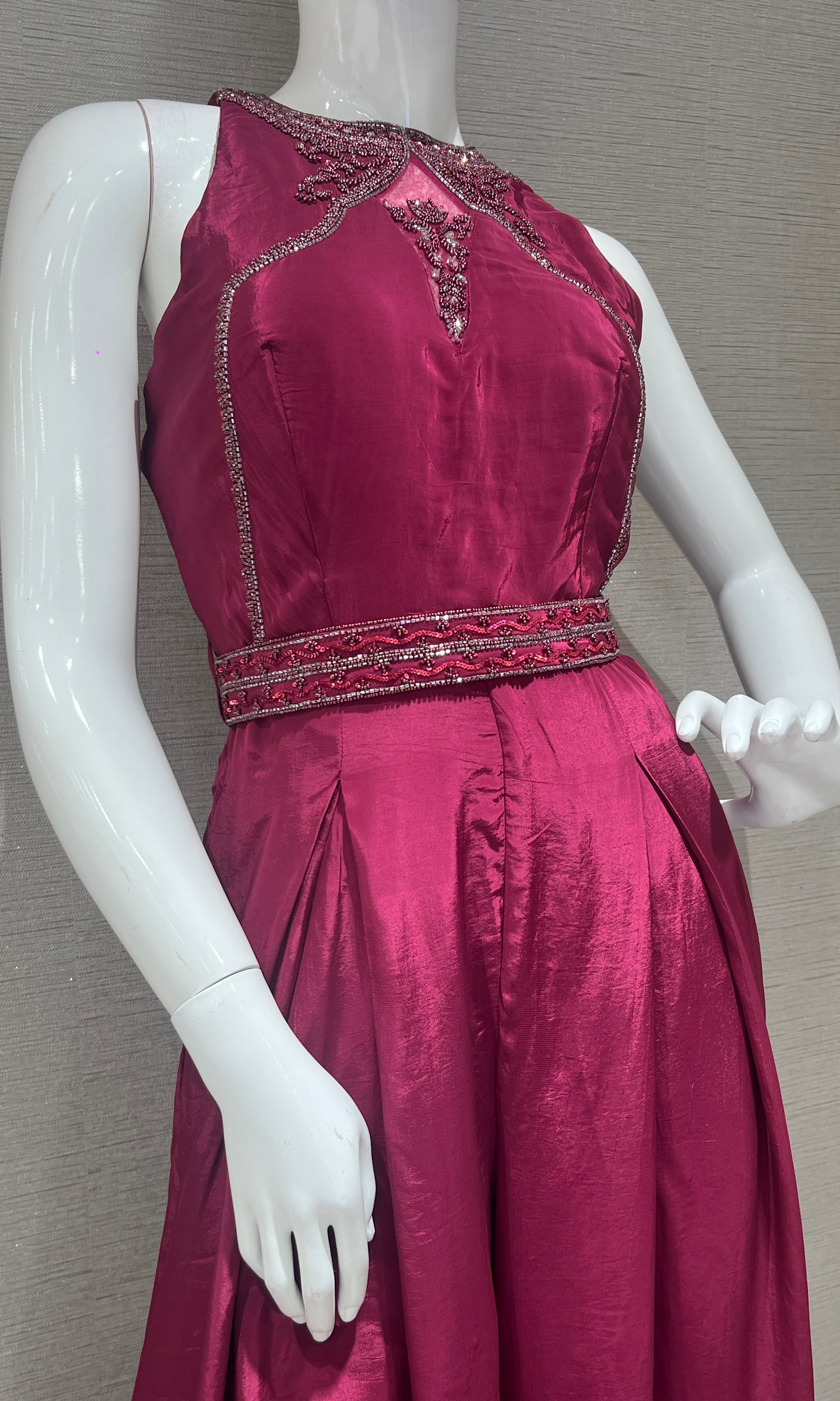 Pink jumpsuit dress