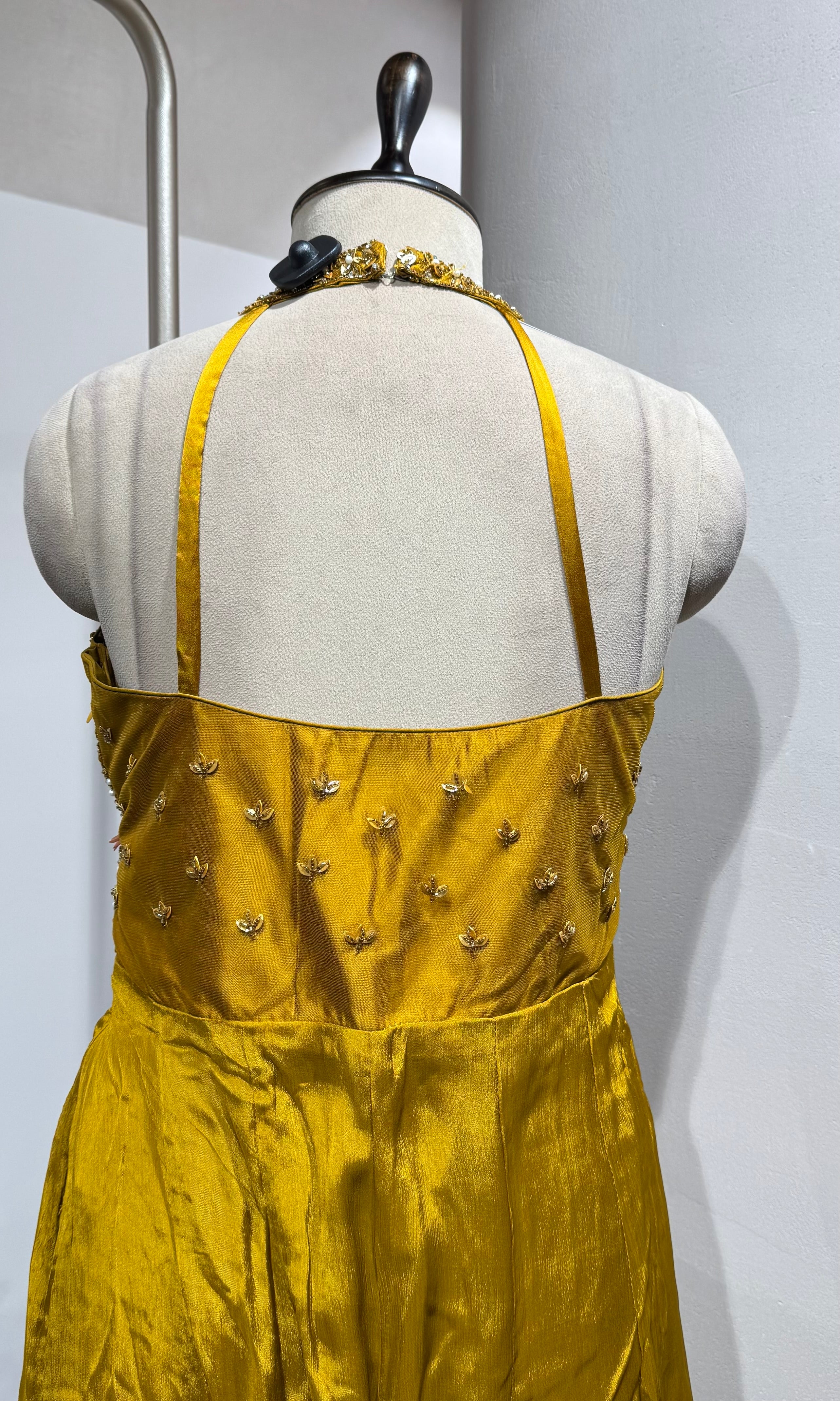 Mustard Party Wear Designer Indo-Western