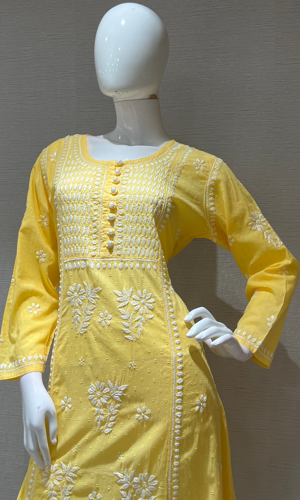 Yellow CHINKANKARI KURTI