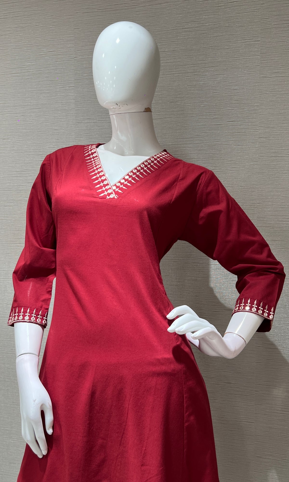 Maroon ETHNIC KURTA SET