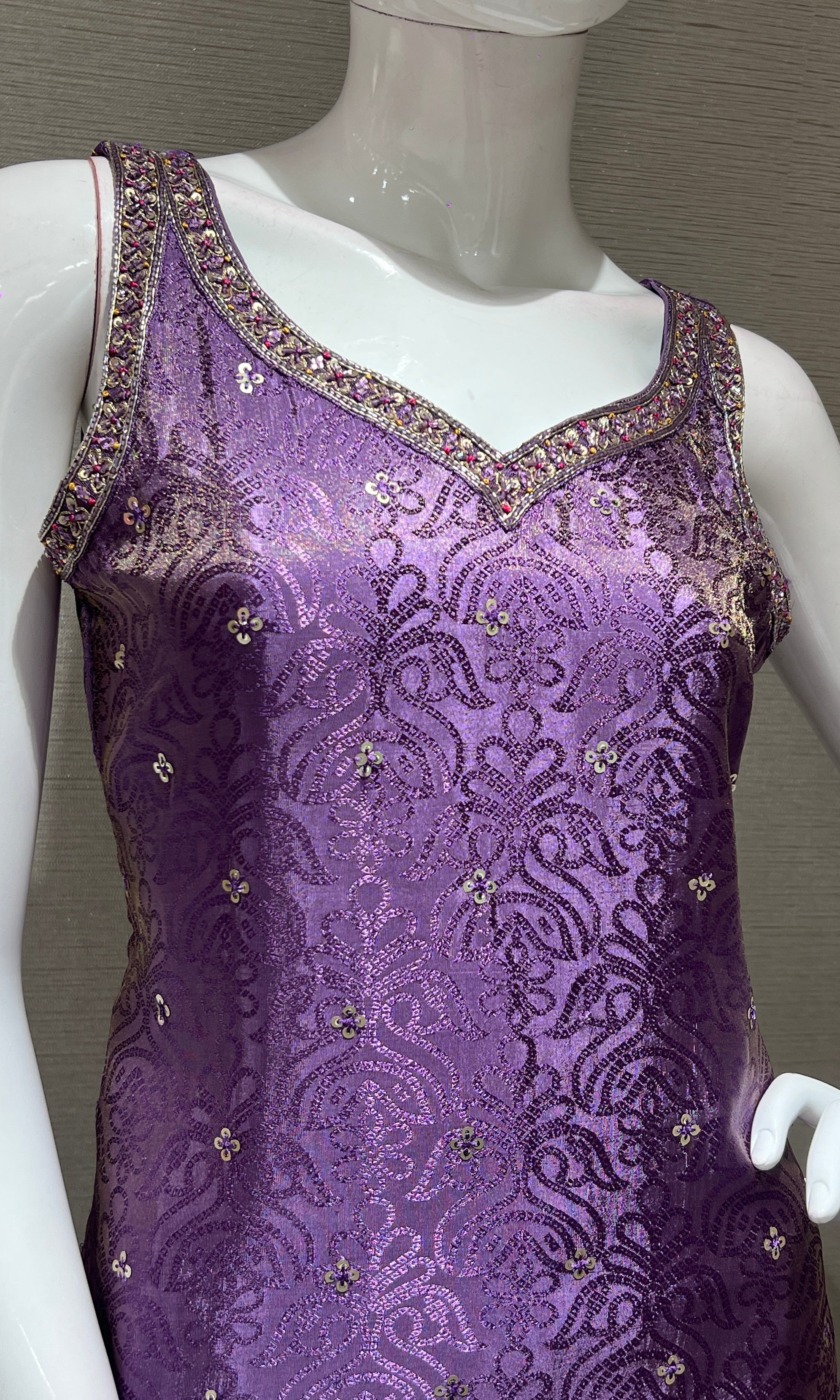 PURPLE embroidered sharara seT