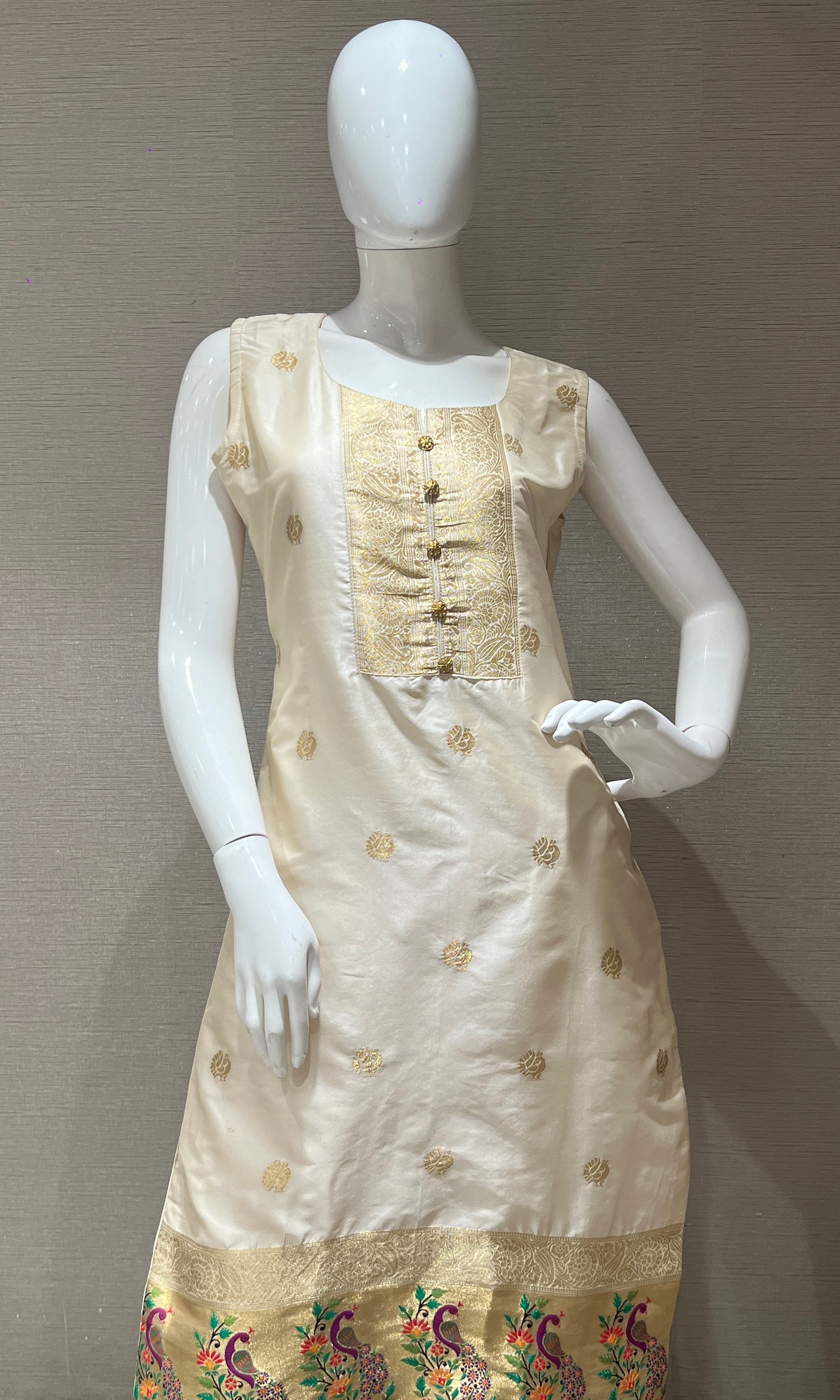 Ivory Banarasi Kurta Set