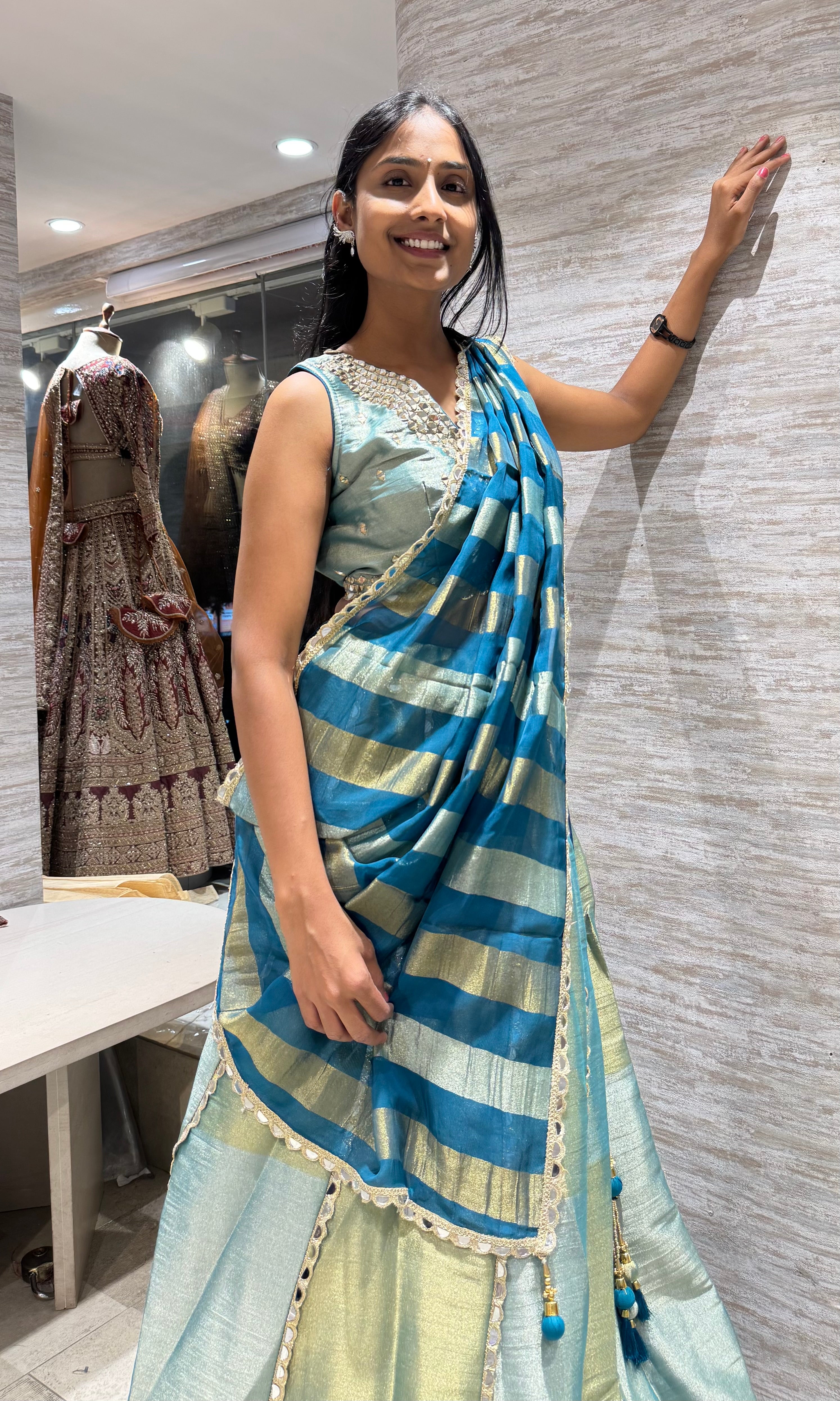 GREEN SHINE ELEGANT LEHENGA
