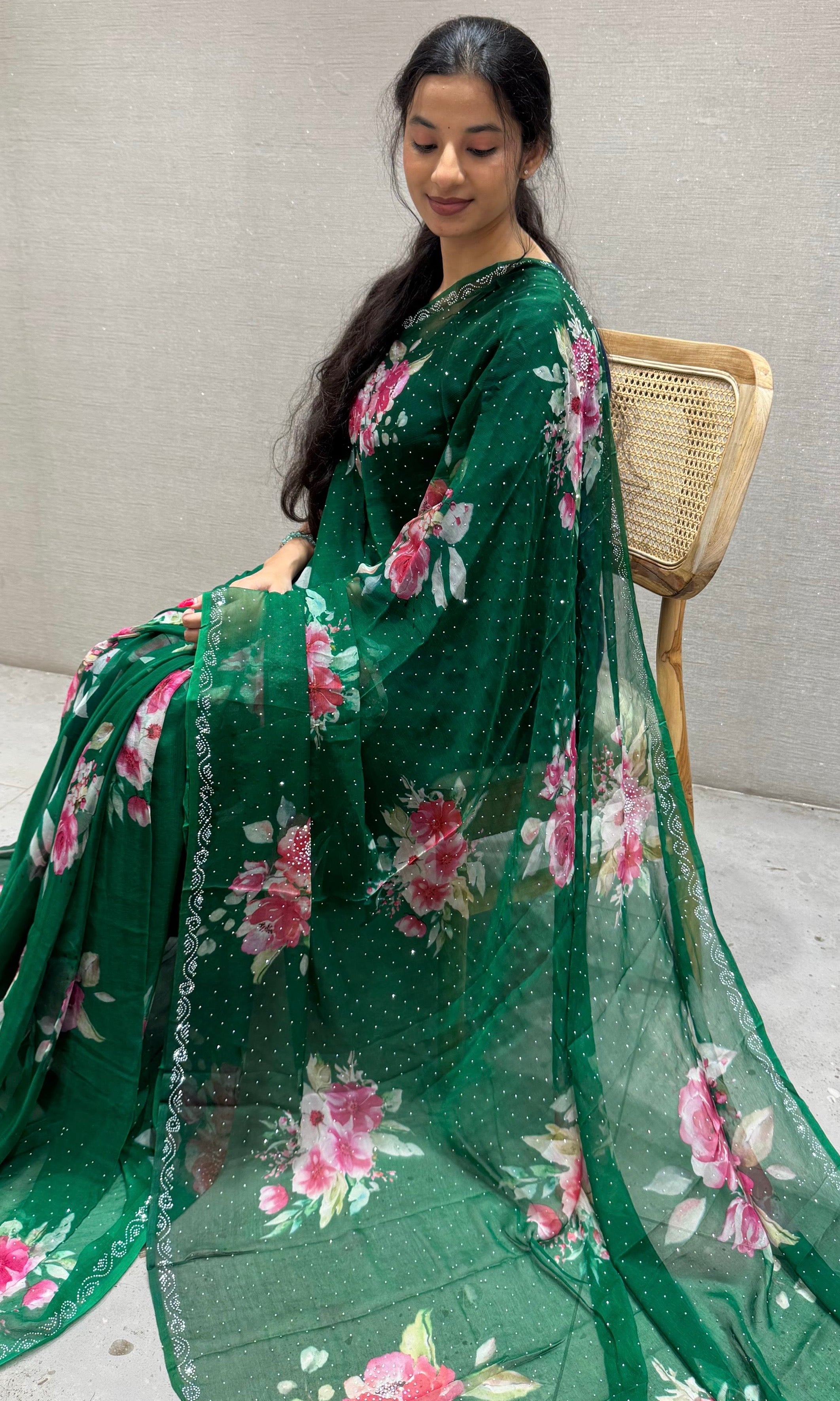 Green saree