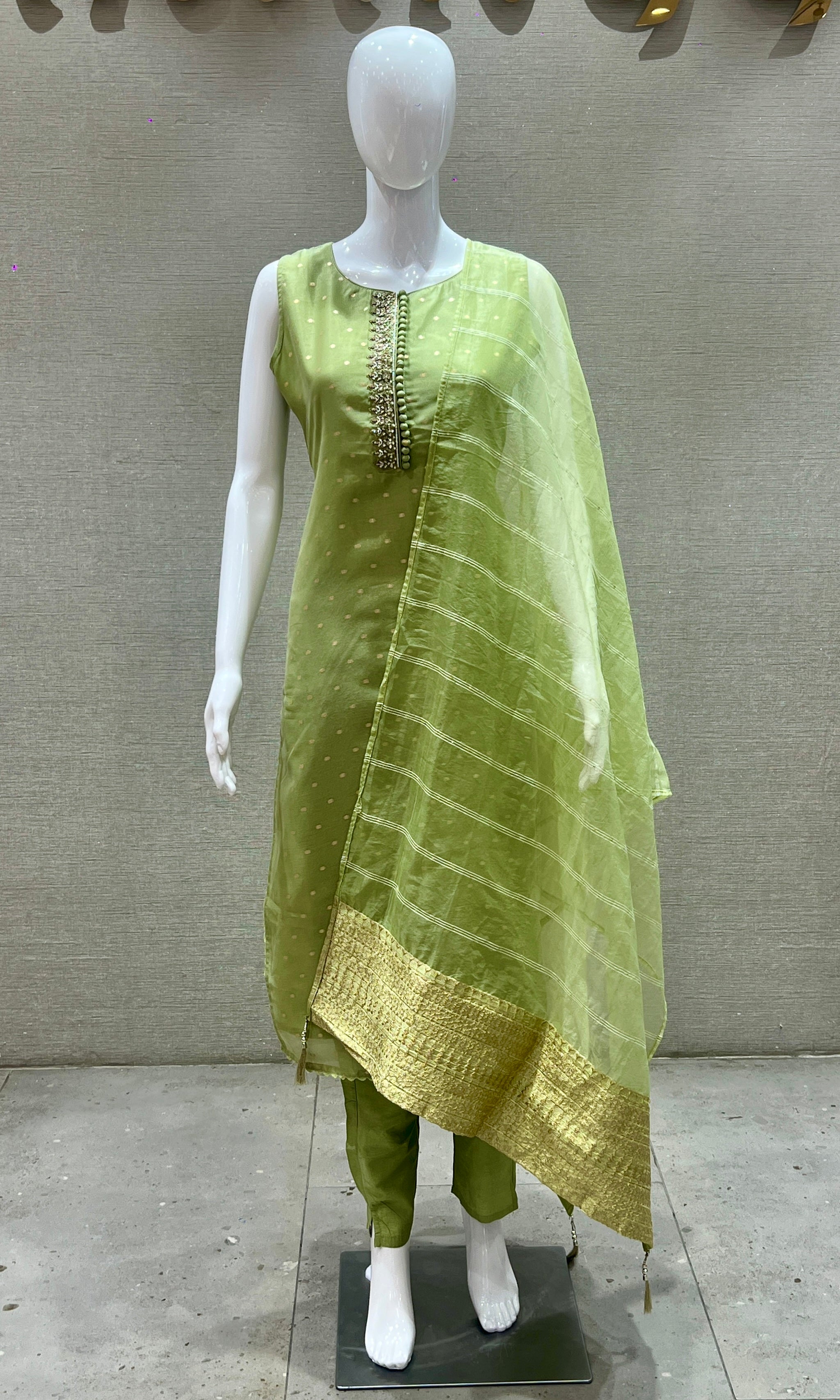 Pistachio Pearl Kurta Set