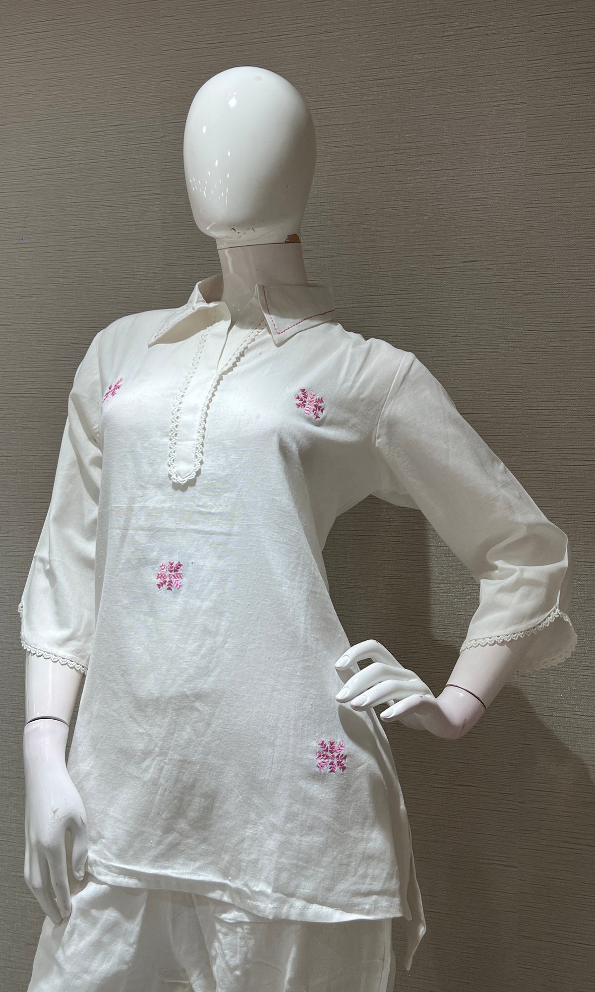 White CORD SET