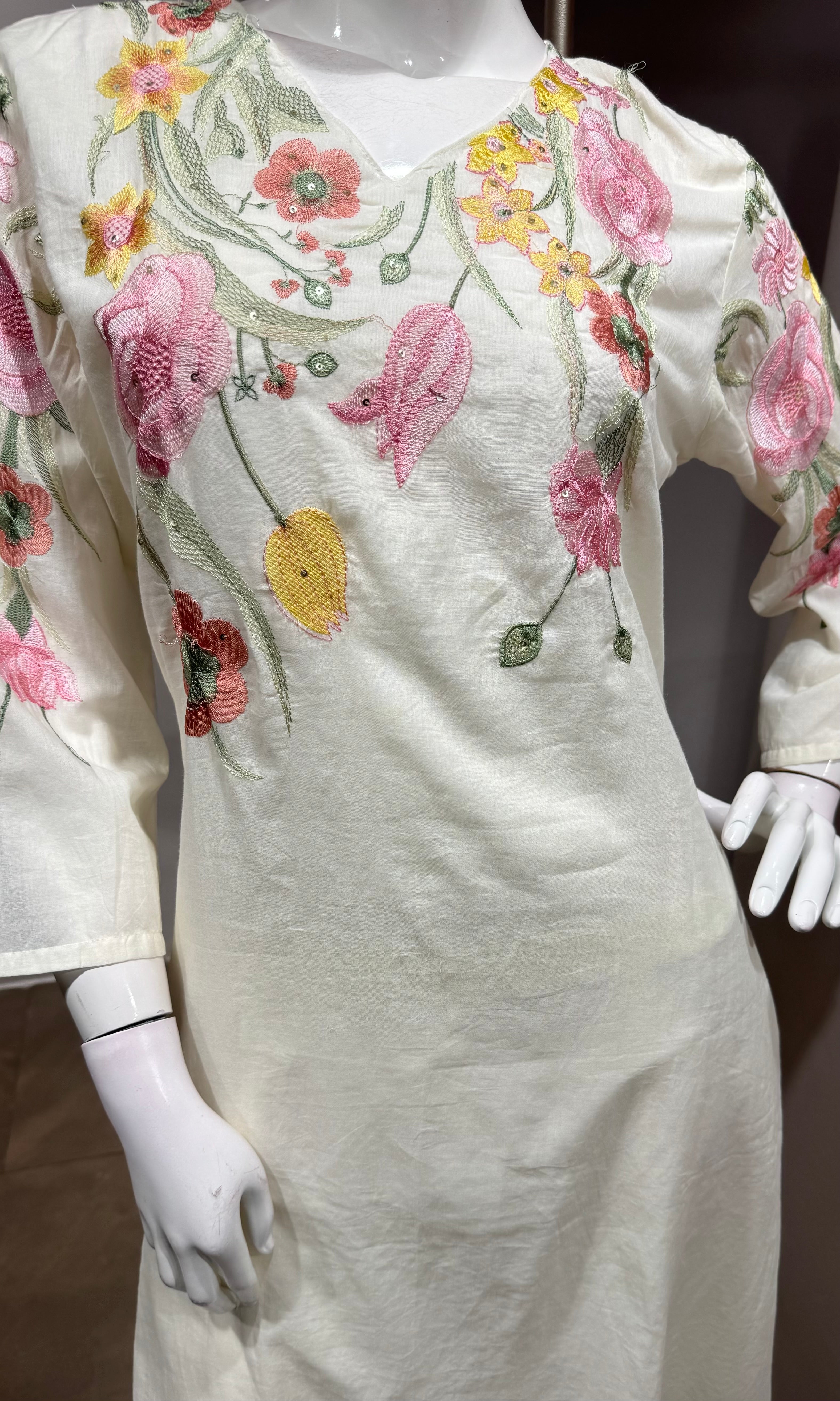 White Embroidered Kurta Set with Dupatta