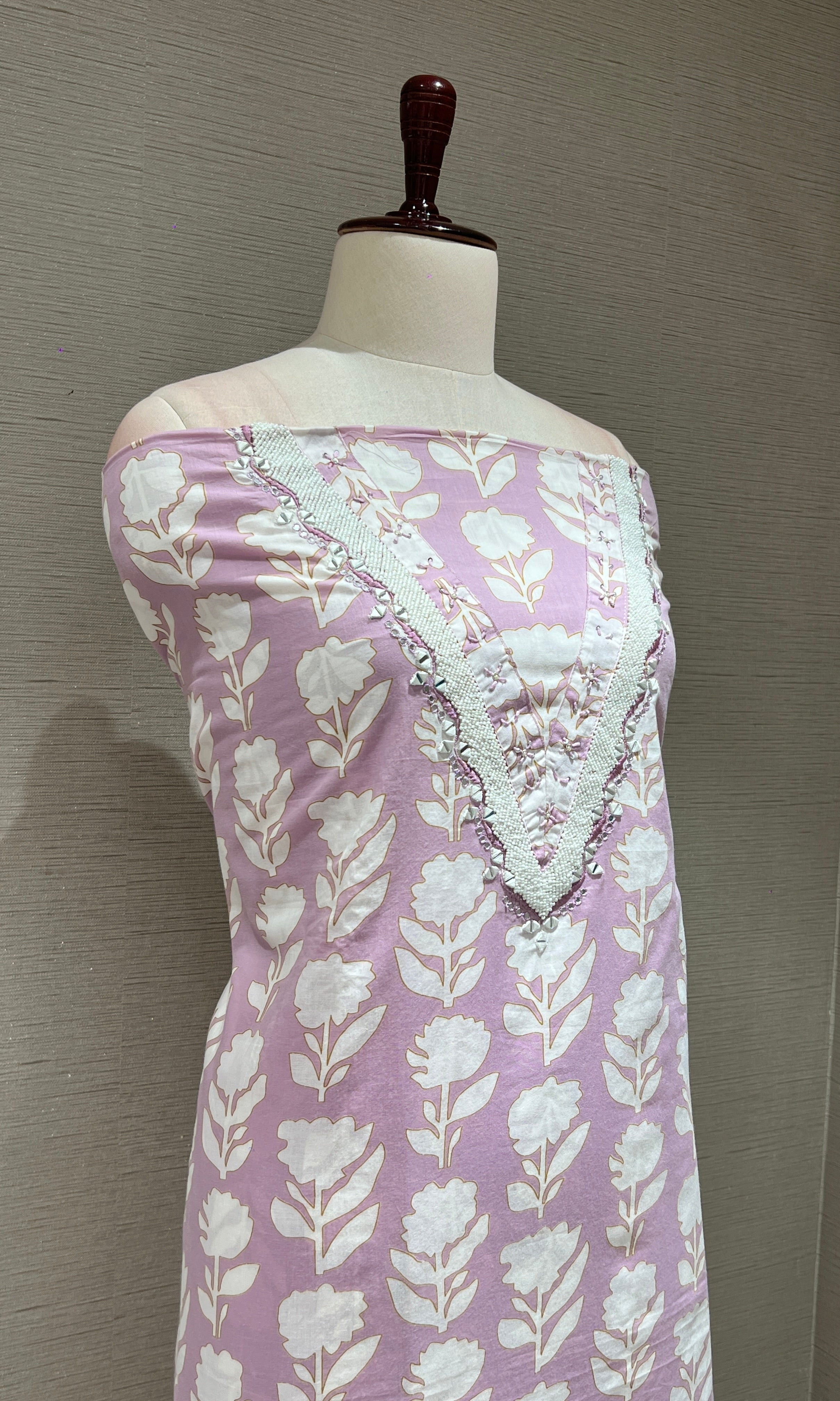 Light purple dress material