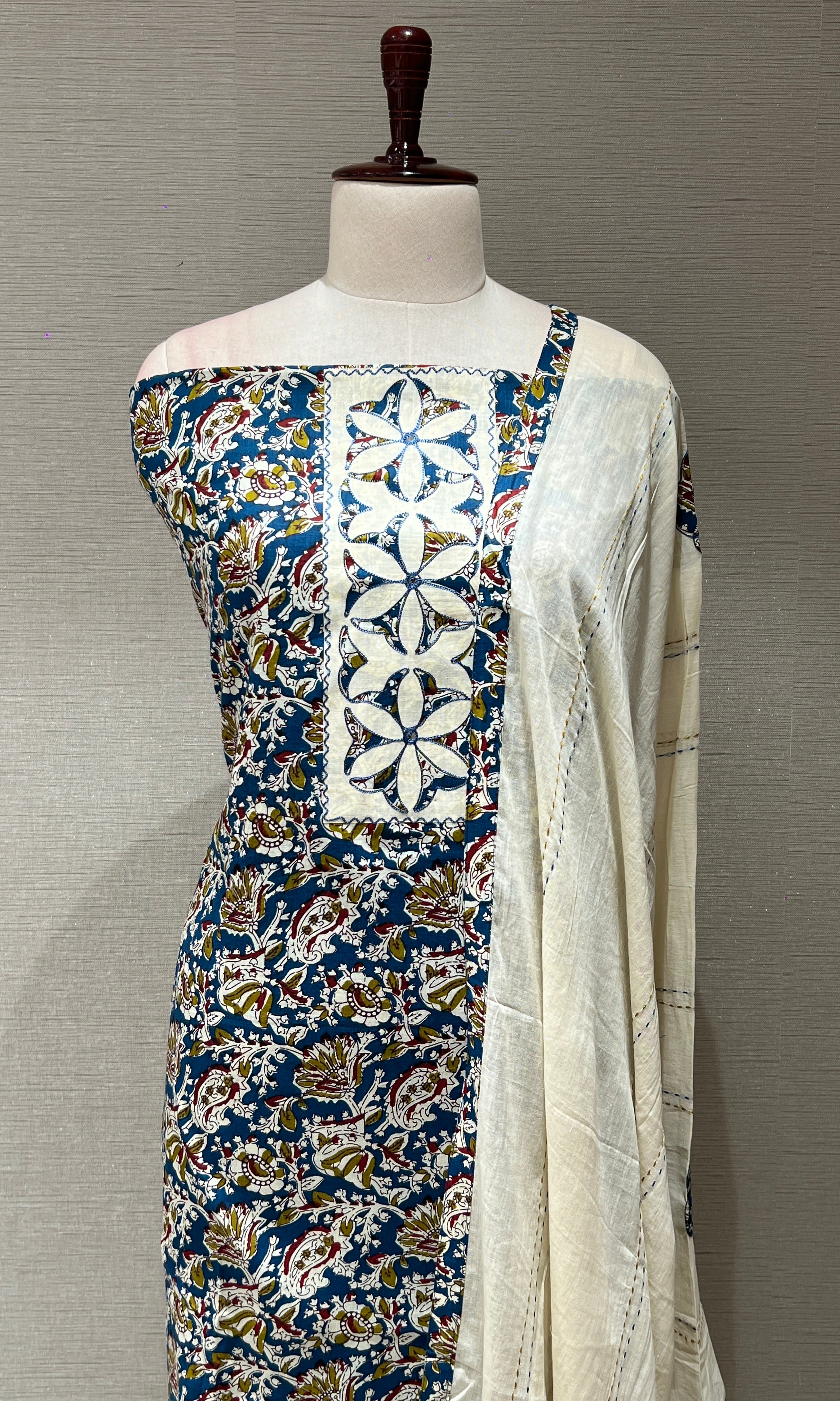 Blue dress material
