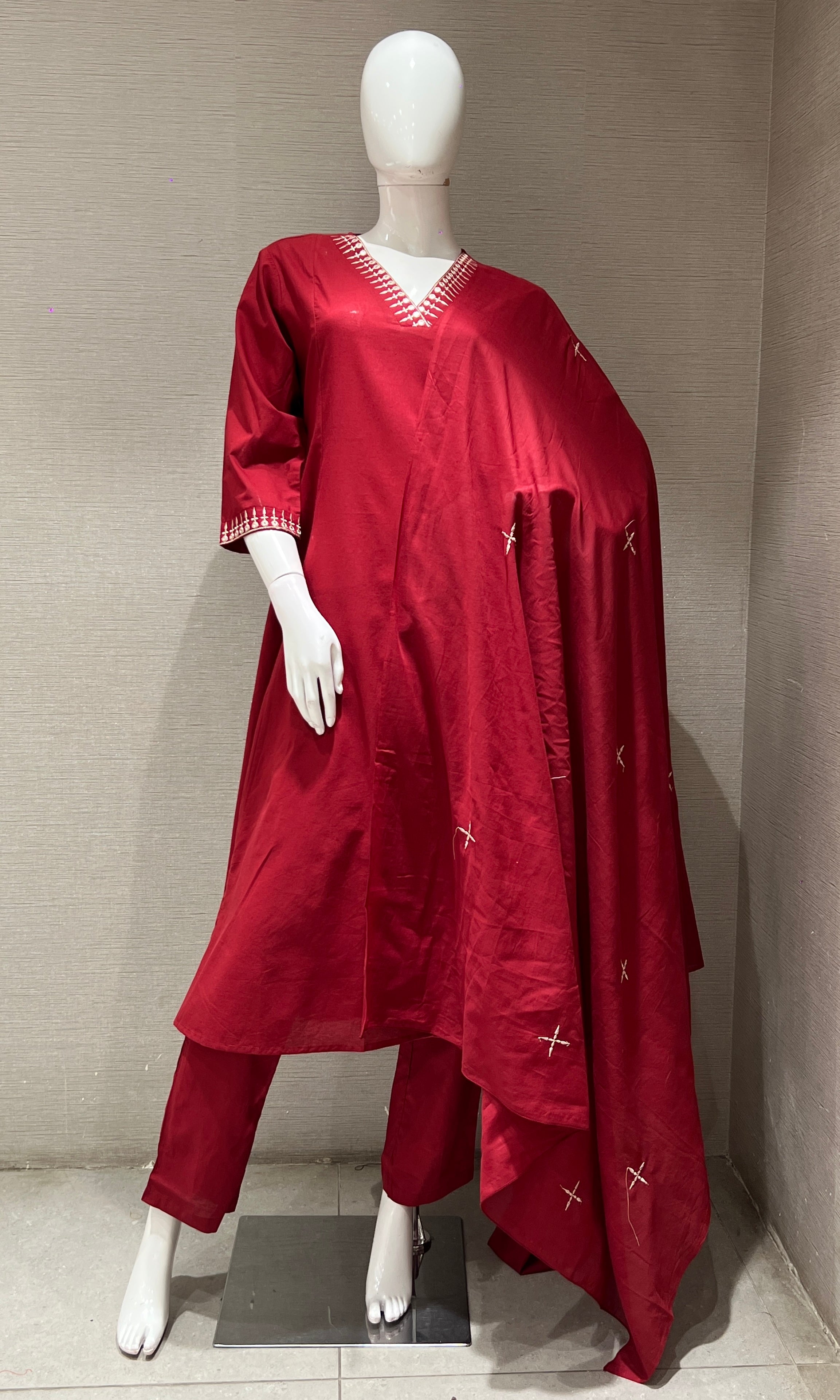 Maroon ETHNIC KURTA SET