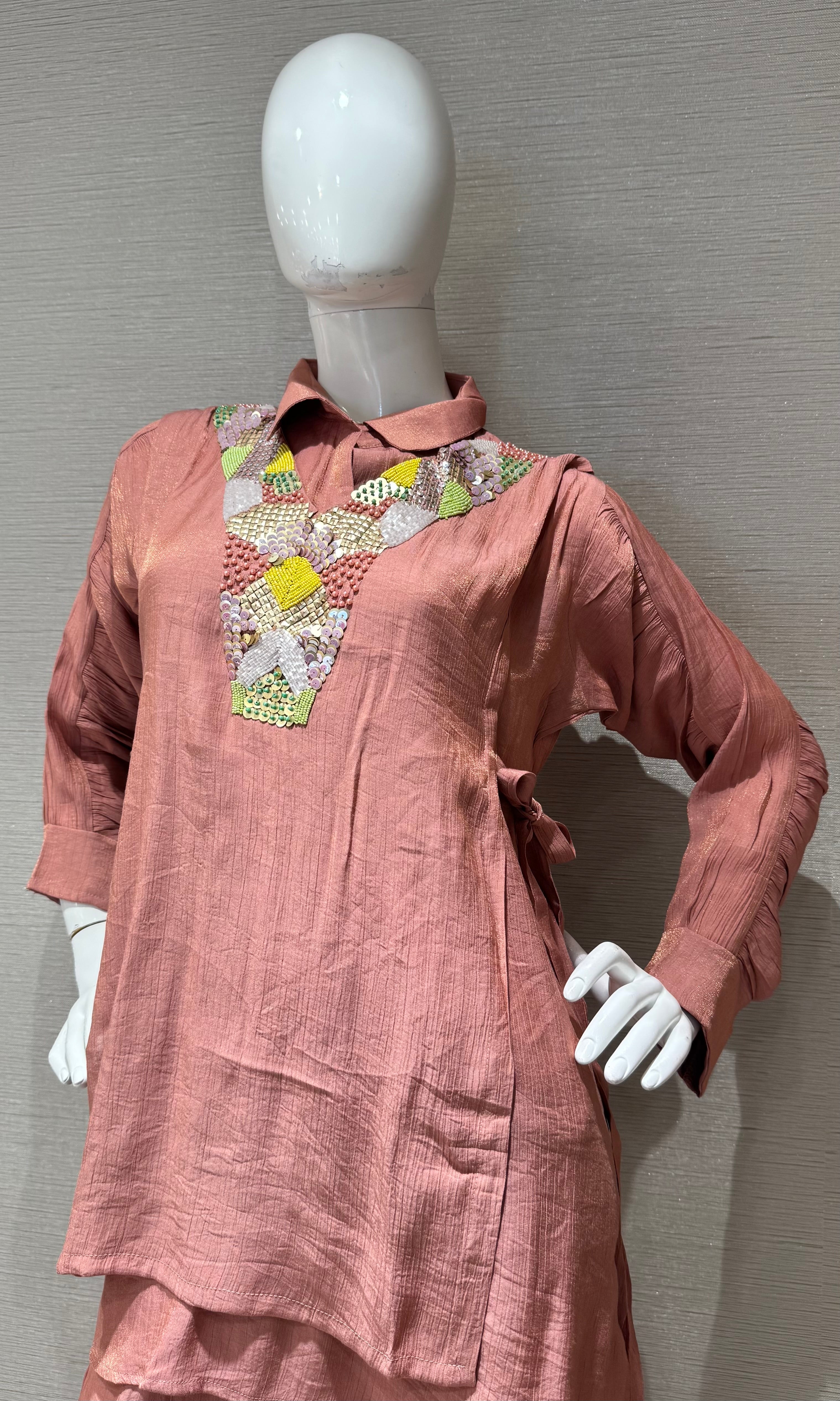 Rust Collared Tunic Cord set