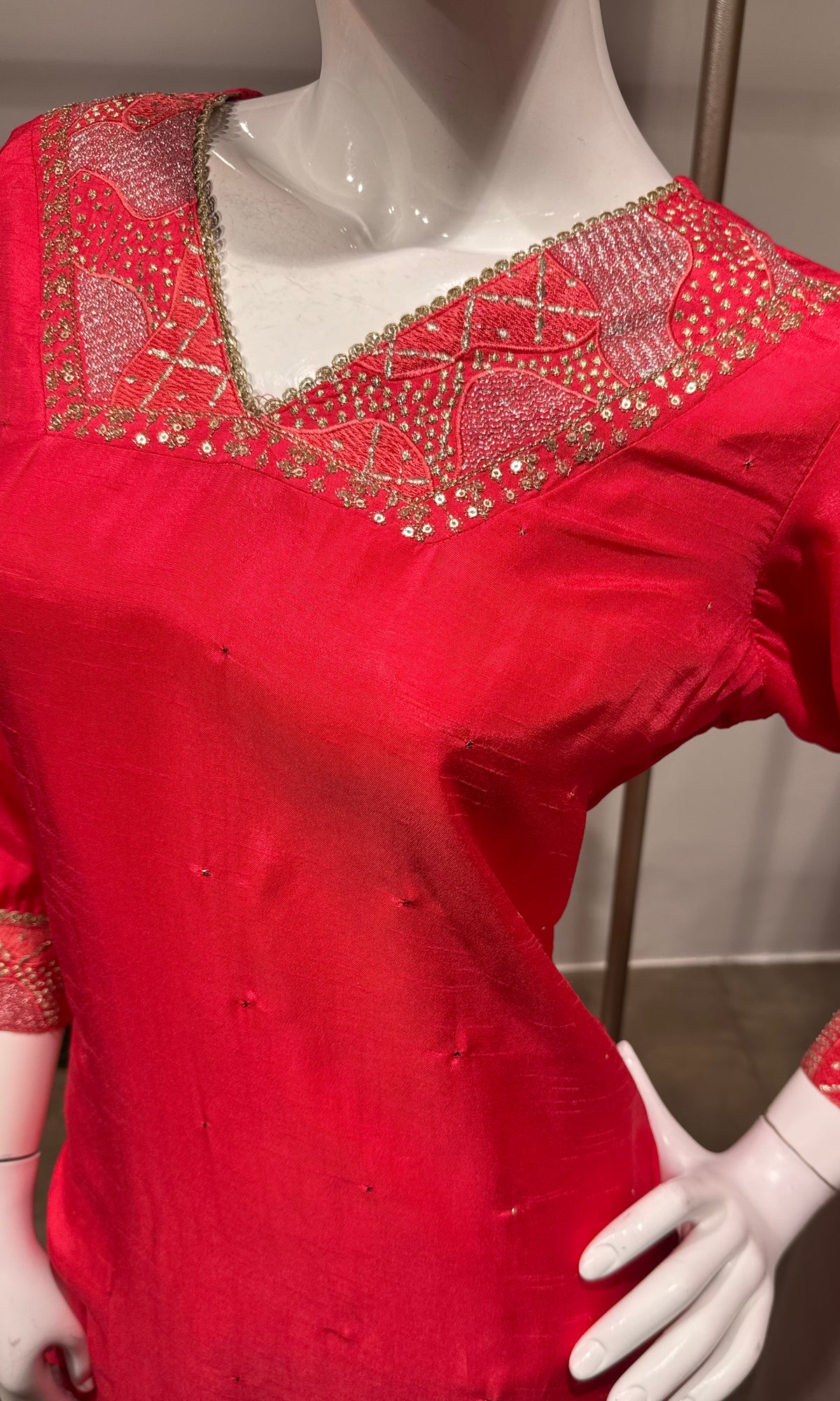 Rani pink kurta set